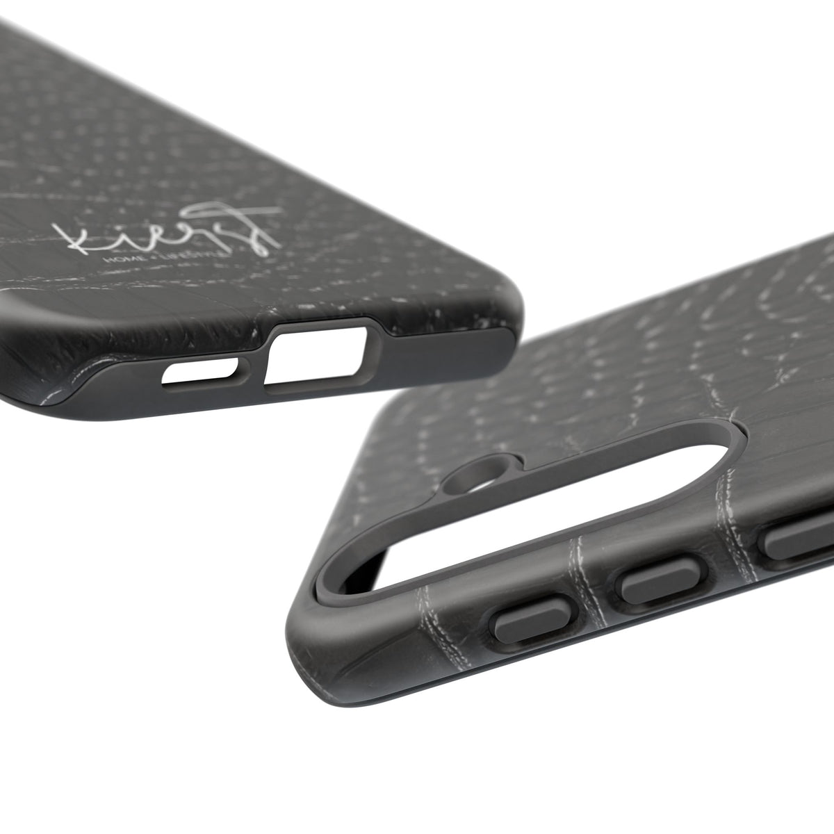 Black Crocodile Print Samsung Galaxy Phone Case