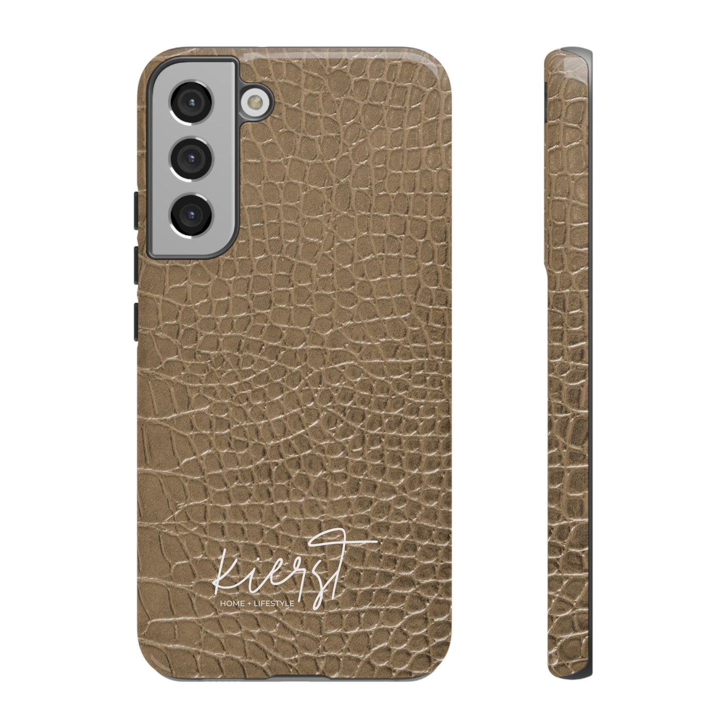 Tan Alligator Print Samsung Galaxy Phone Case | Subtle Statement, Everyday Style