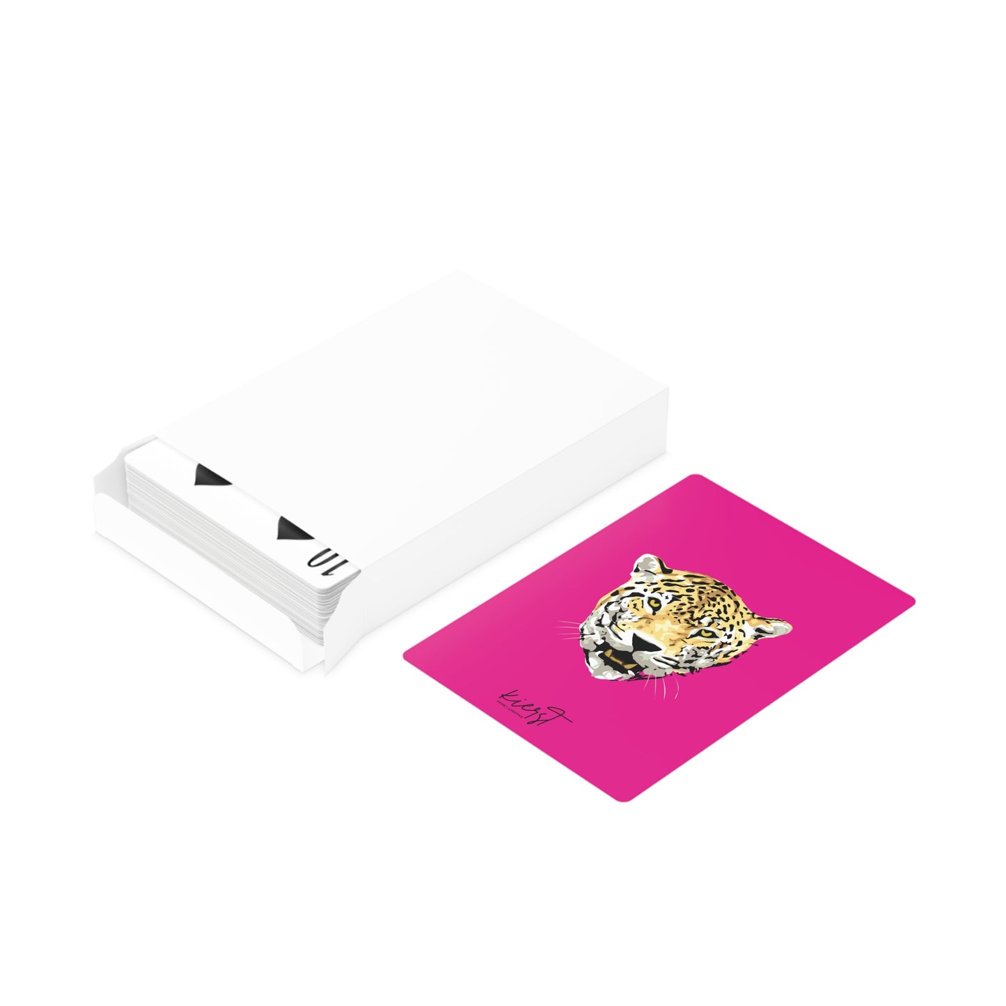 Limited Edition Leopard Head Poker Playing Cards – Signature Hot Pink Deck
