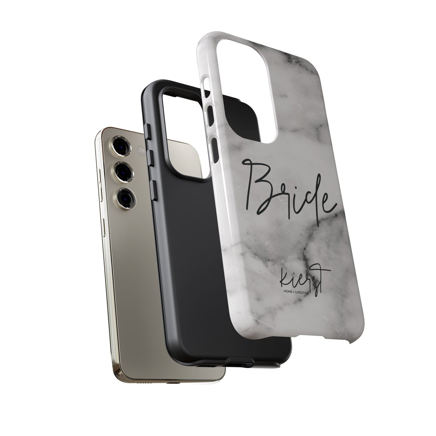 Bride Lived-In White and Grey Marble Samsung Galaxy Phone Case