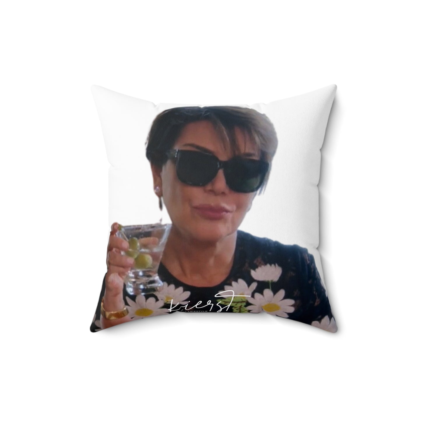 OG Mom Throw Pillow – Martini, Daisies, and Maximum Attitude