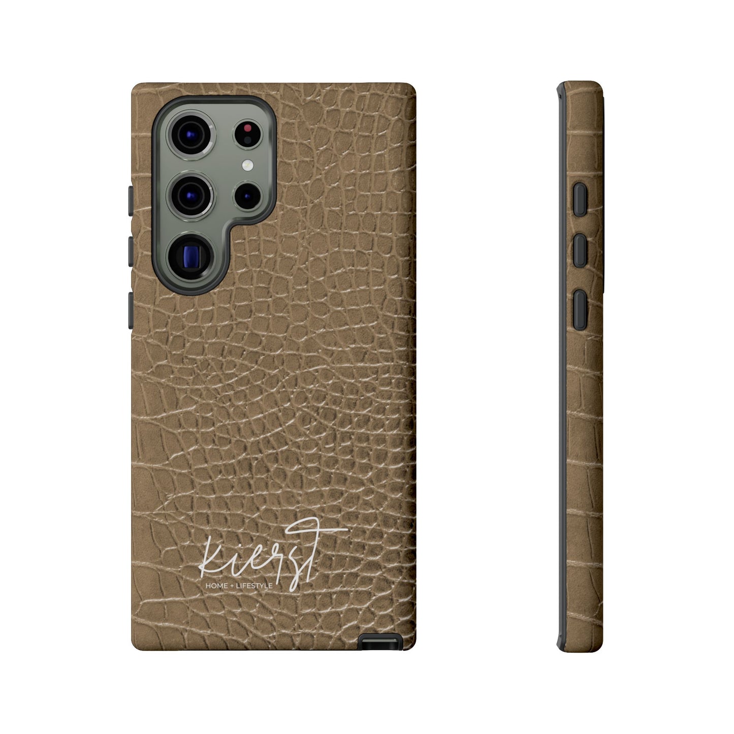 Tan Alligator Print Samsung Galaxy Phone Case | Subtle Statement, Everyday Style