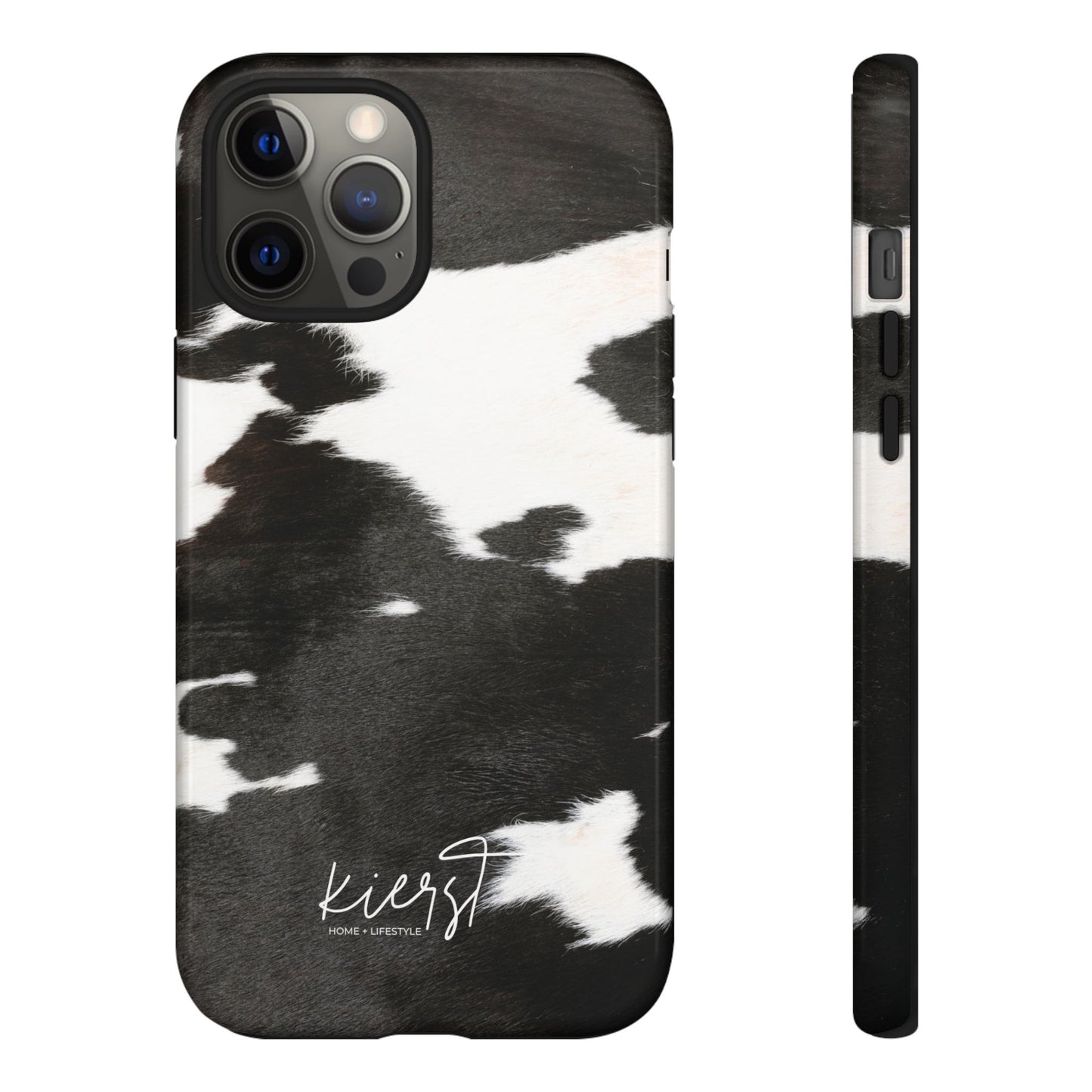 Black and White Cow Hide Print iPhone Case