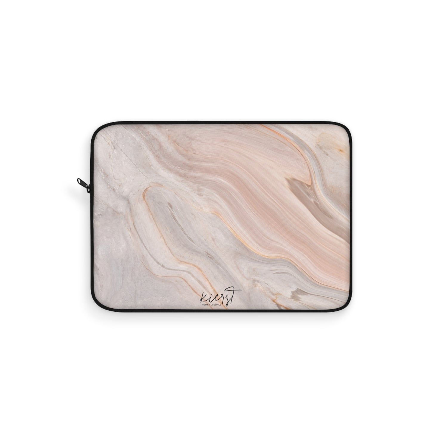 Blush Swirl Marble Laptop Sleeve | Soft Neutral Tech Accessory