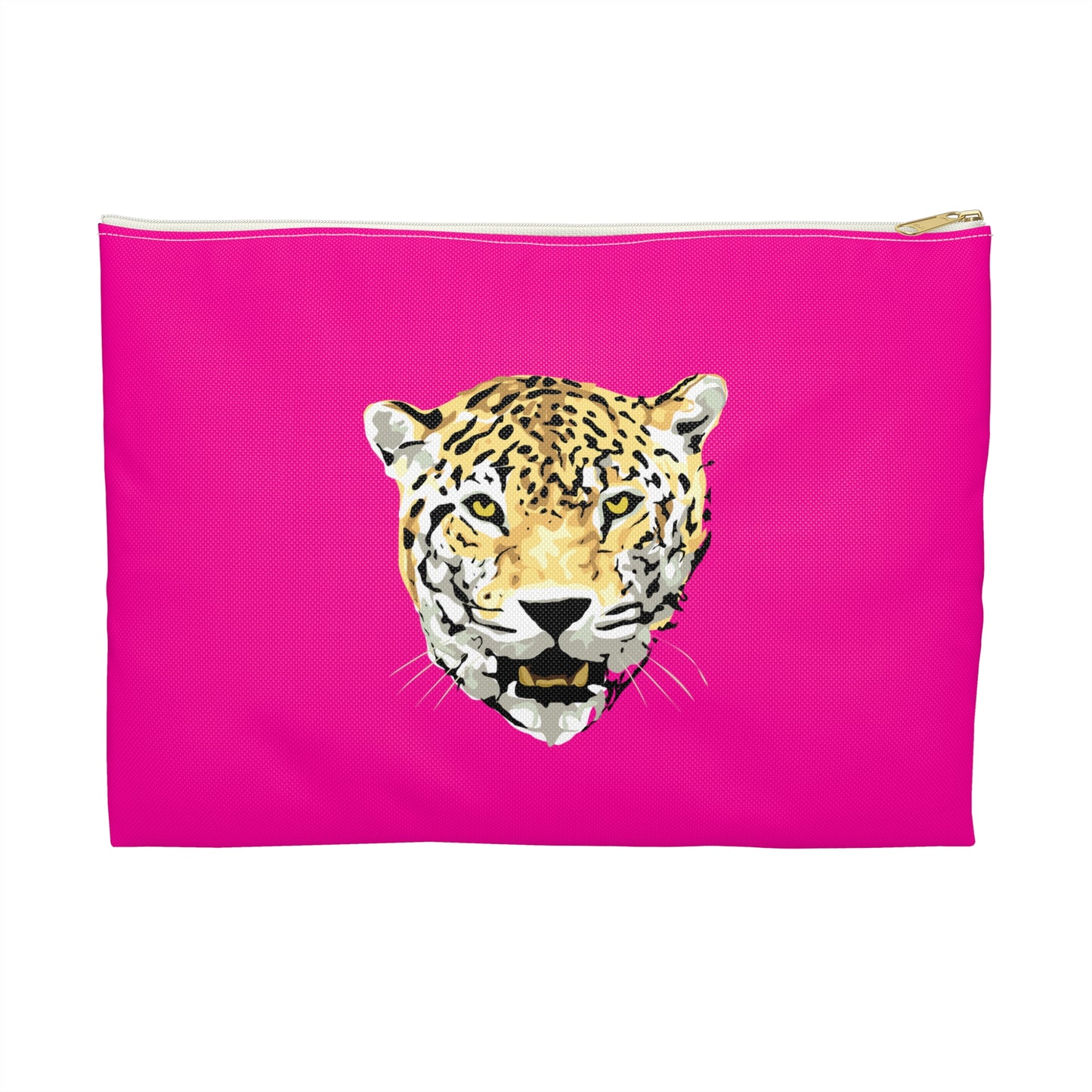 Leopard Head on Signature Hot Pink Accessory Pouch | Limited Edition & A Boost Of Confidence