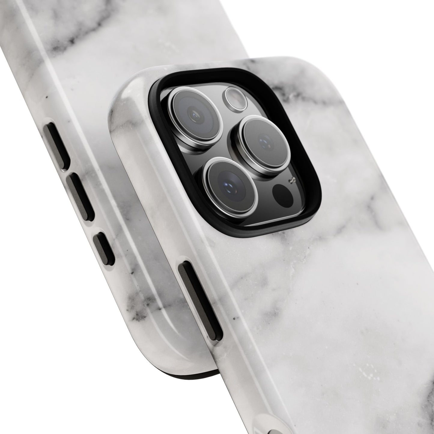 Lived-In White and Grey Marble iPhone Case | Curated Calm, Captured in Marble
