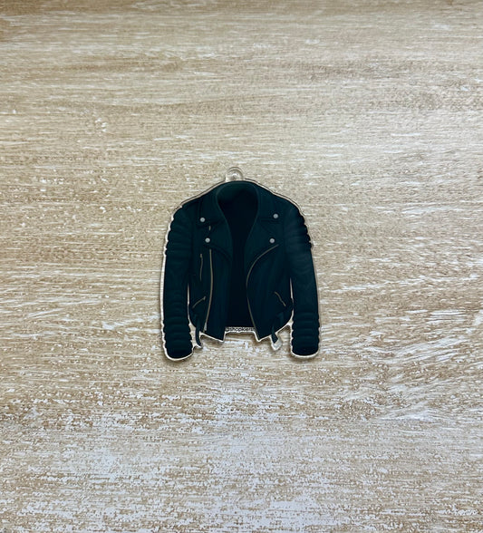 Black Leather Moto Jacket Ornament
