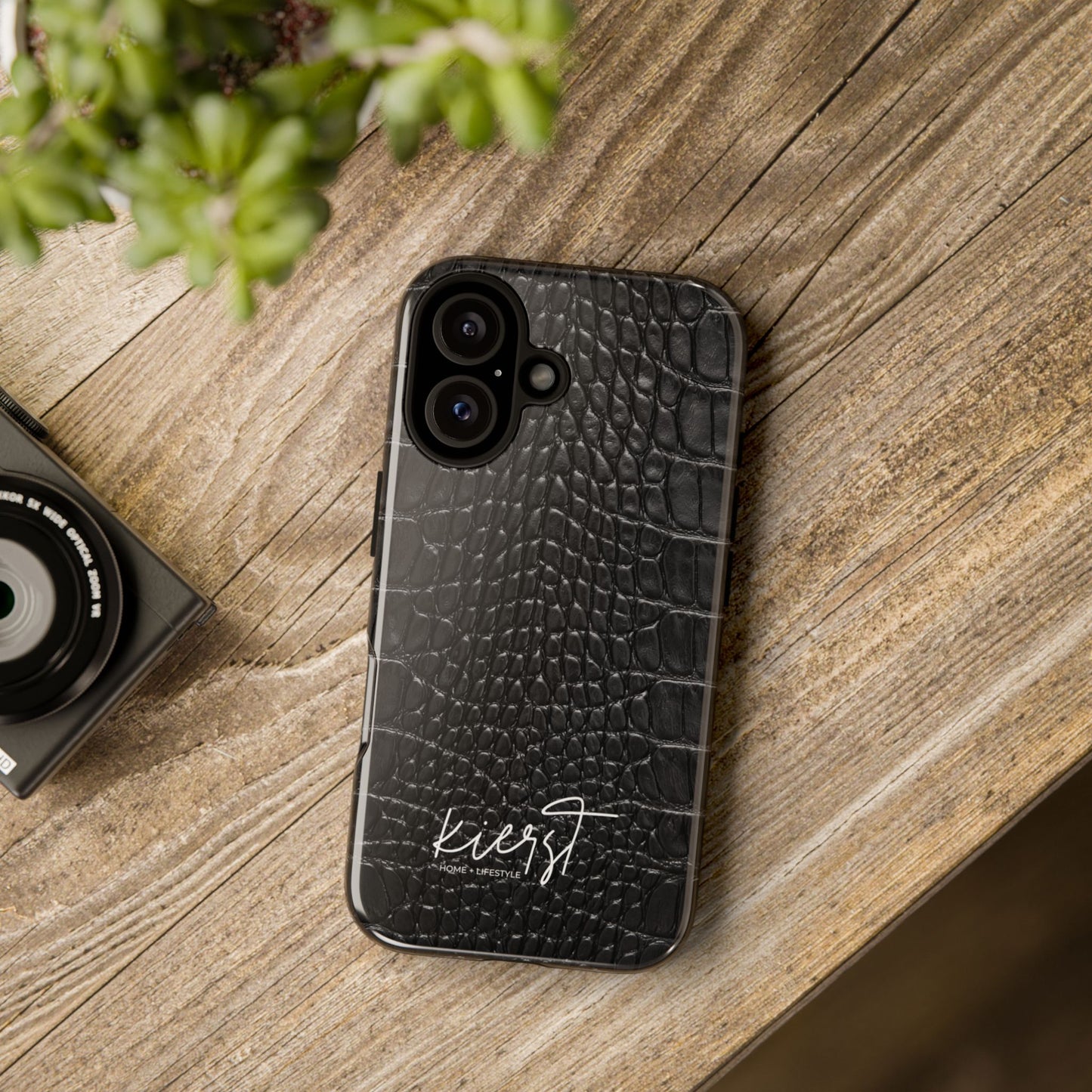 Black Alligator Print iPhone Case | Minimalist Edge Meets Everyday Function