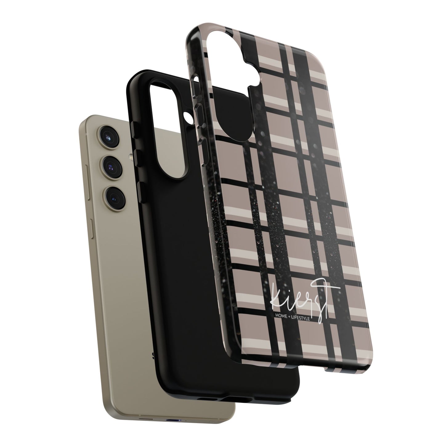 Elevated Neutrals Plaid Samsung Galaxy Case | Structured Style, Soft Edge