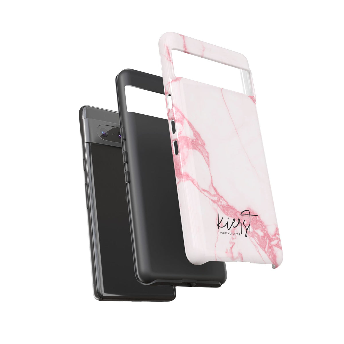 Pink + White Marble Google Pixel Case