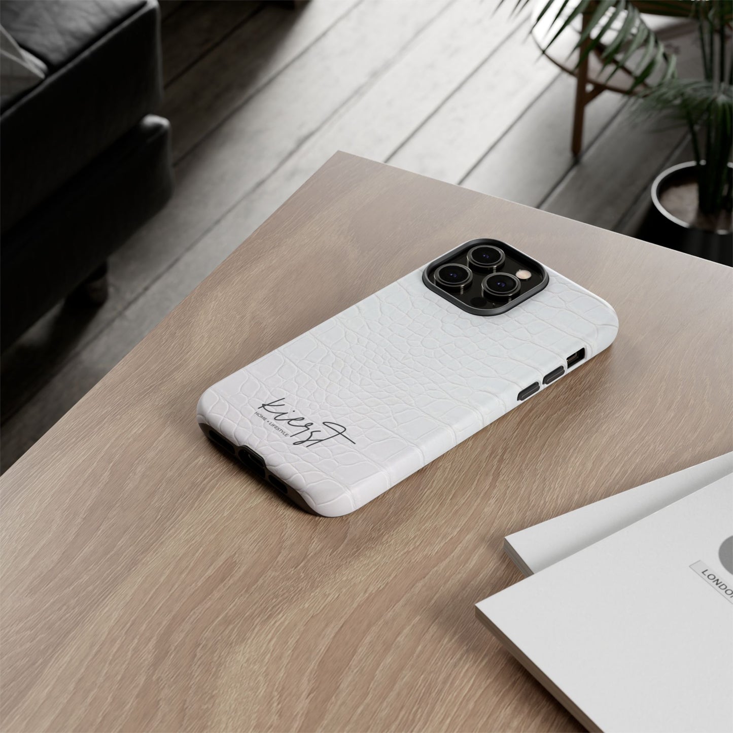 White Alligator iPhone Case | Minimal, Crisp, and Effortlessly Elevated