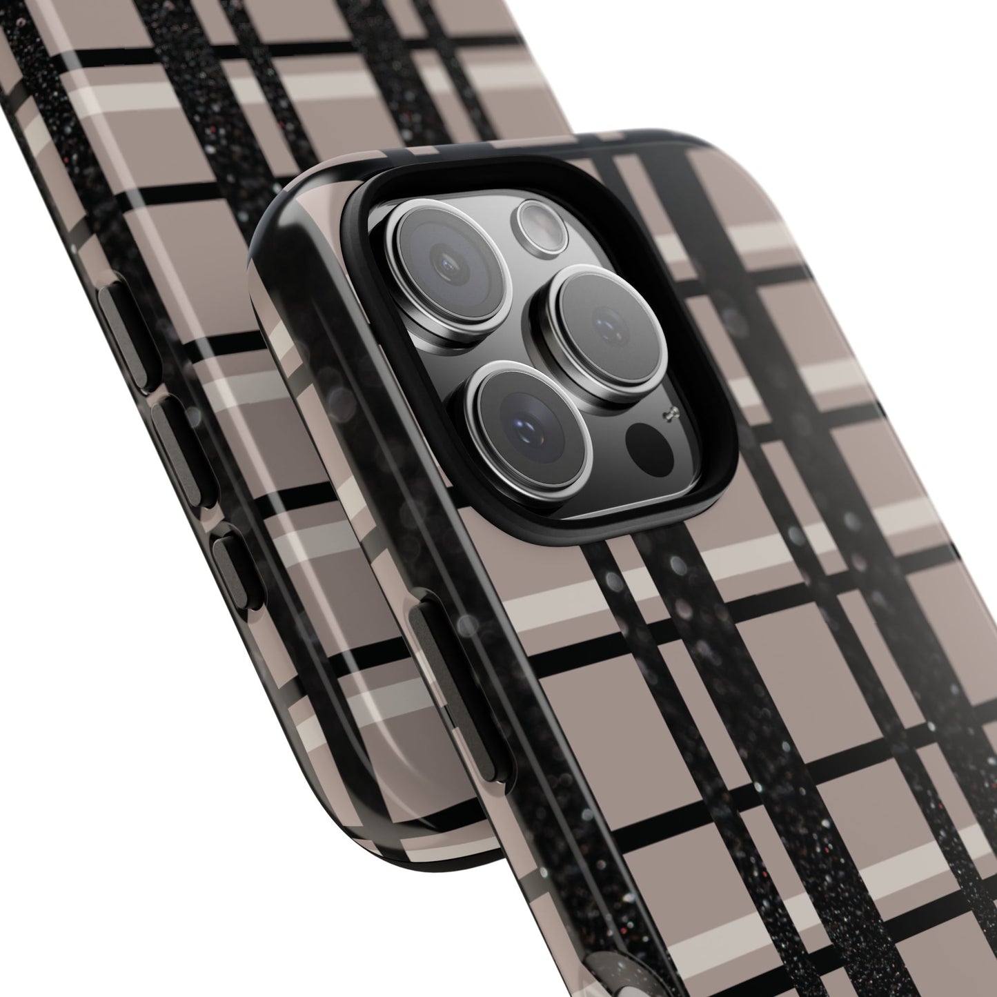 Elevated Neutrals Plaid iPhone Case | Classic Pattern, Modern Contrast