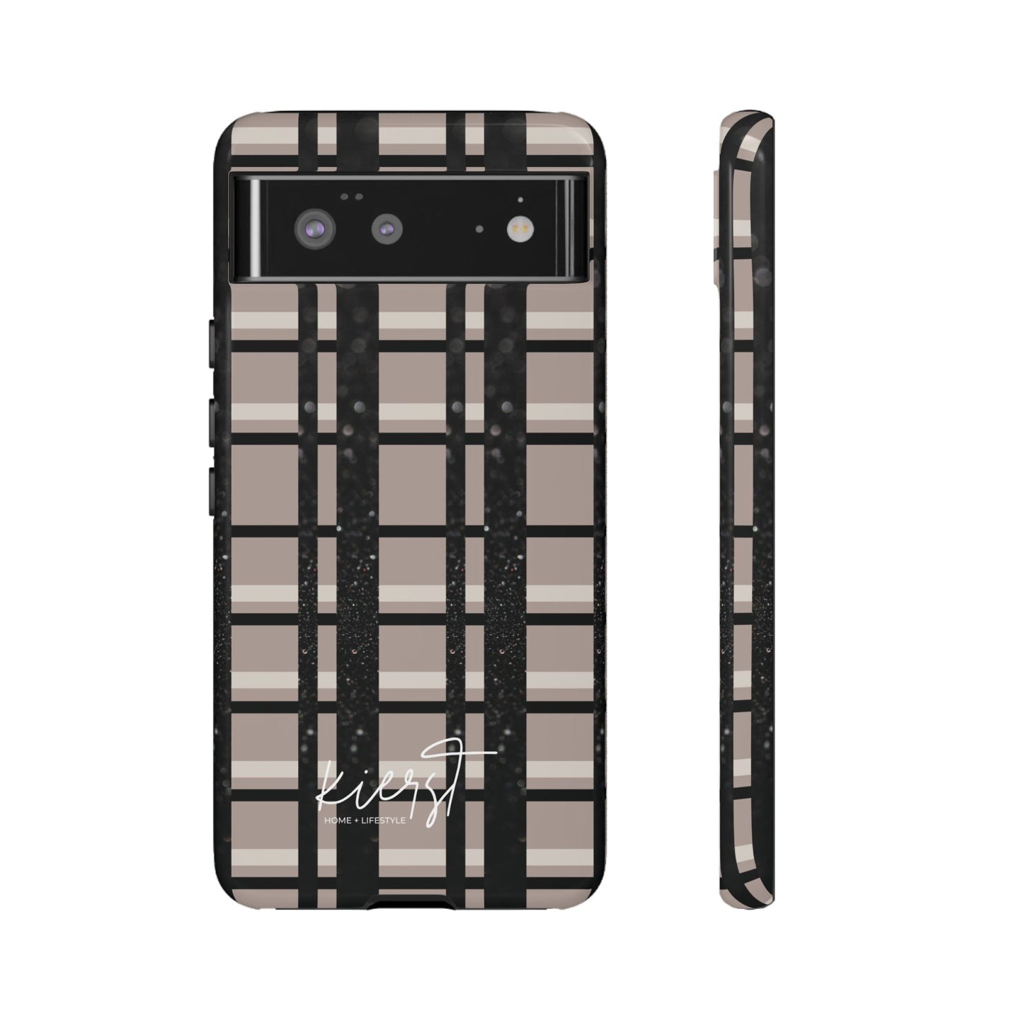 Elevated Neutrals Plaid Google Pixel Case | Taupe, Cream, & Black—Refined, Not Routine