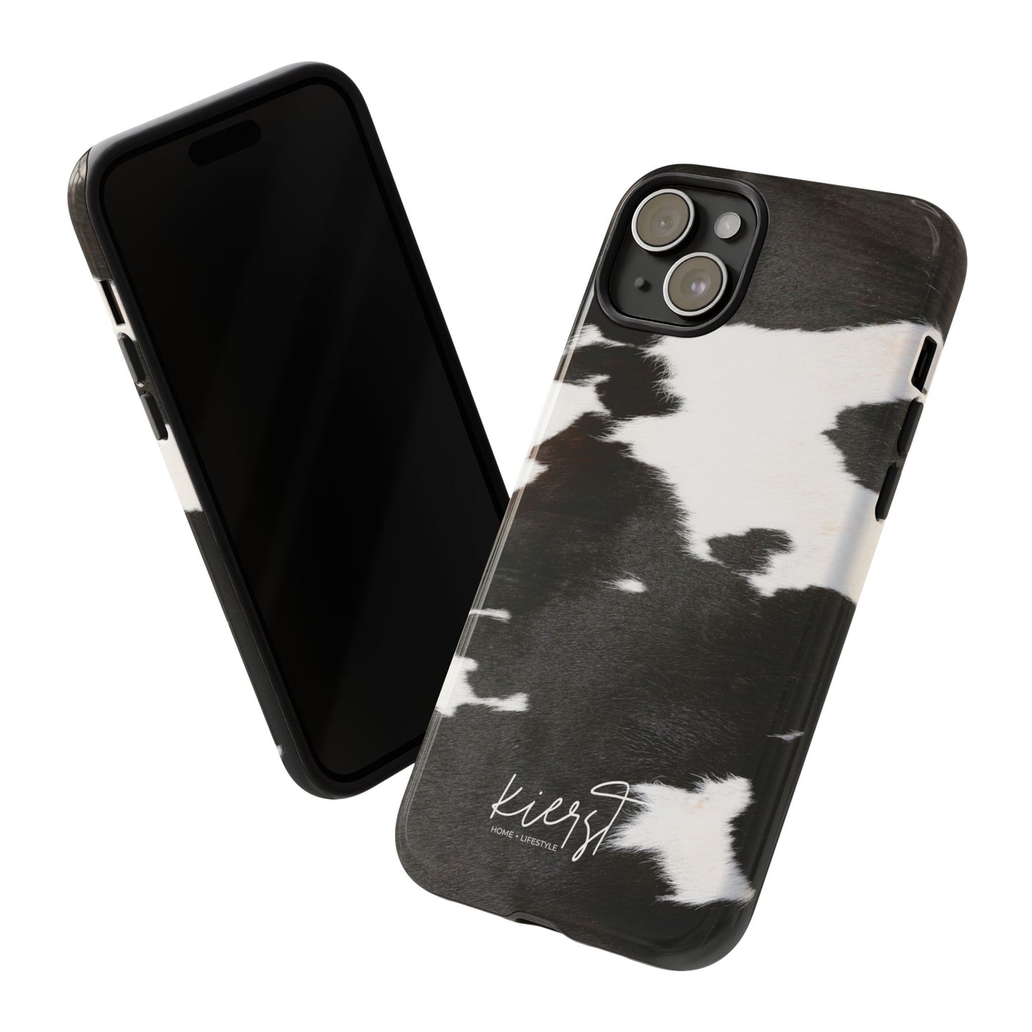 Black and White Cow Hide Print iPhone Case