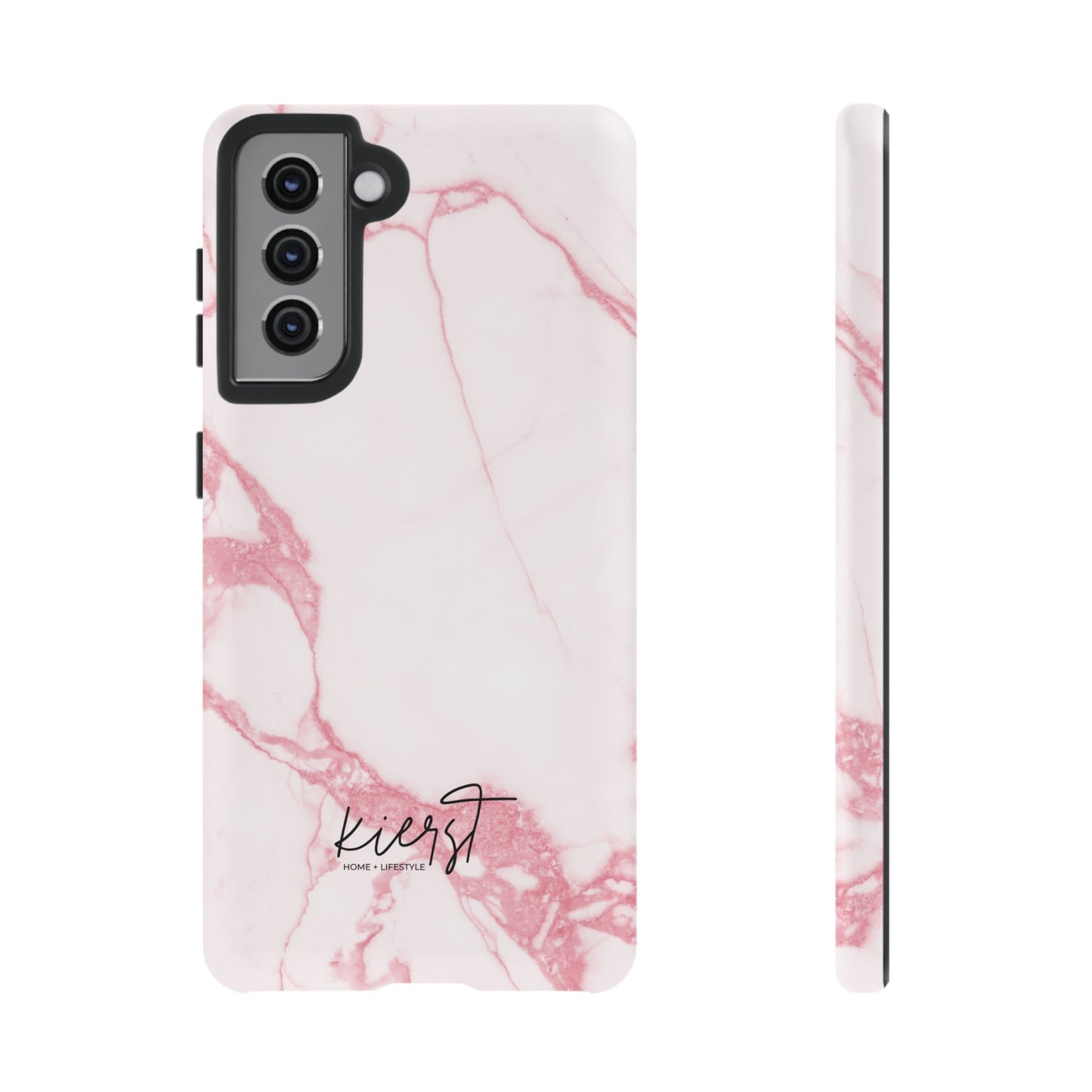 Pink & White Marble Samsung Galaxy Phone Case | Feminine, Polished, and Quietly Bold