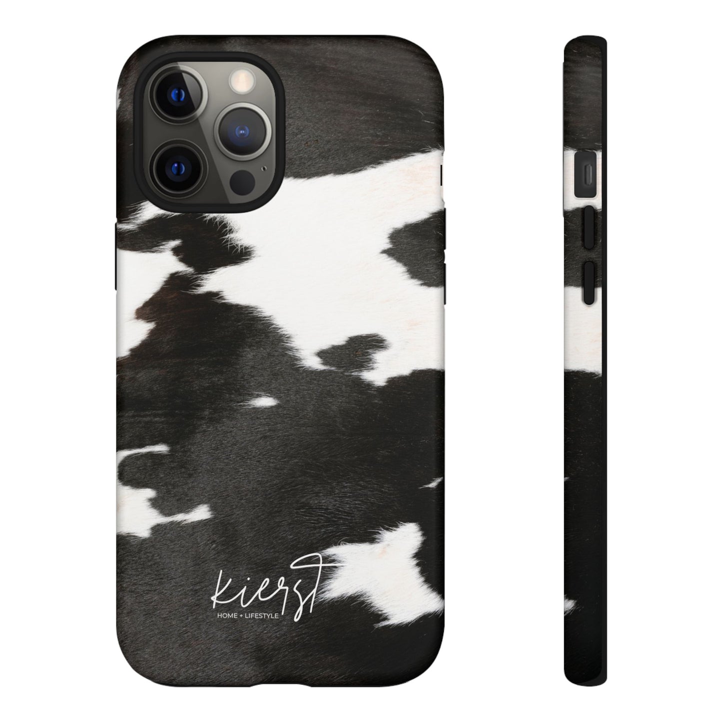 Black and White Cow Hide Print iPhone Case