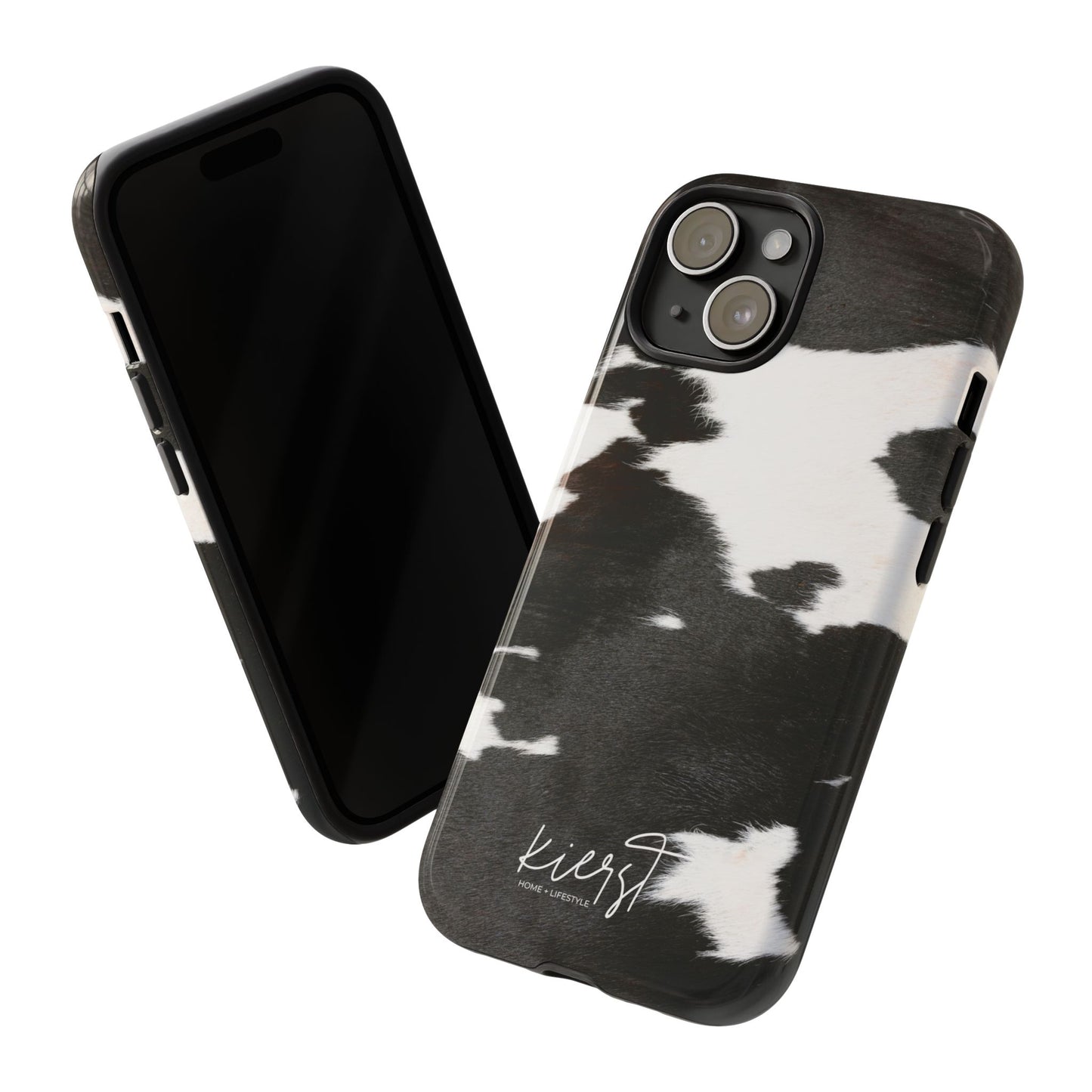 Black and White Cow Hide Print iPhone Case