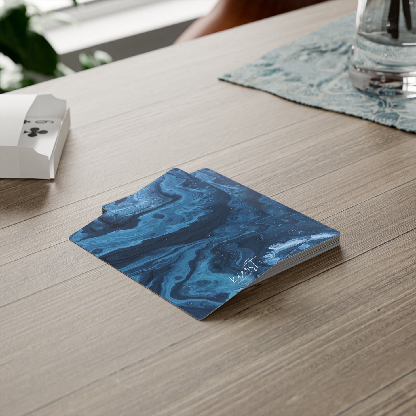 Blue Marble Poker Playing Cards ā Luxe 54 Card Deck