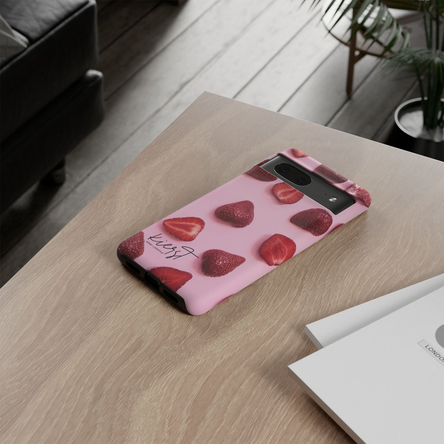 Strawberries Google Pixel Case | Blush-Toned Charm Meets Playful Precision