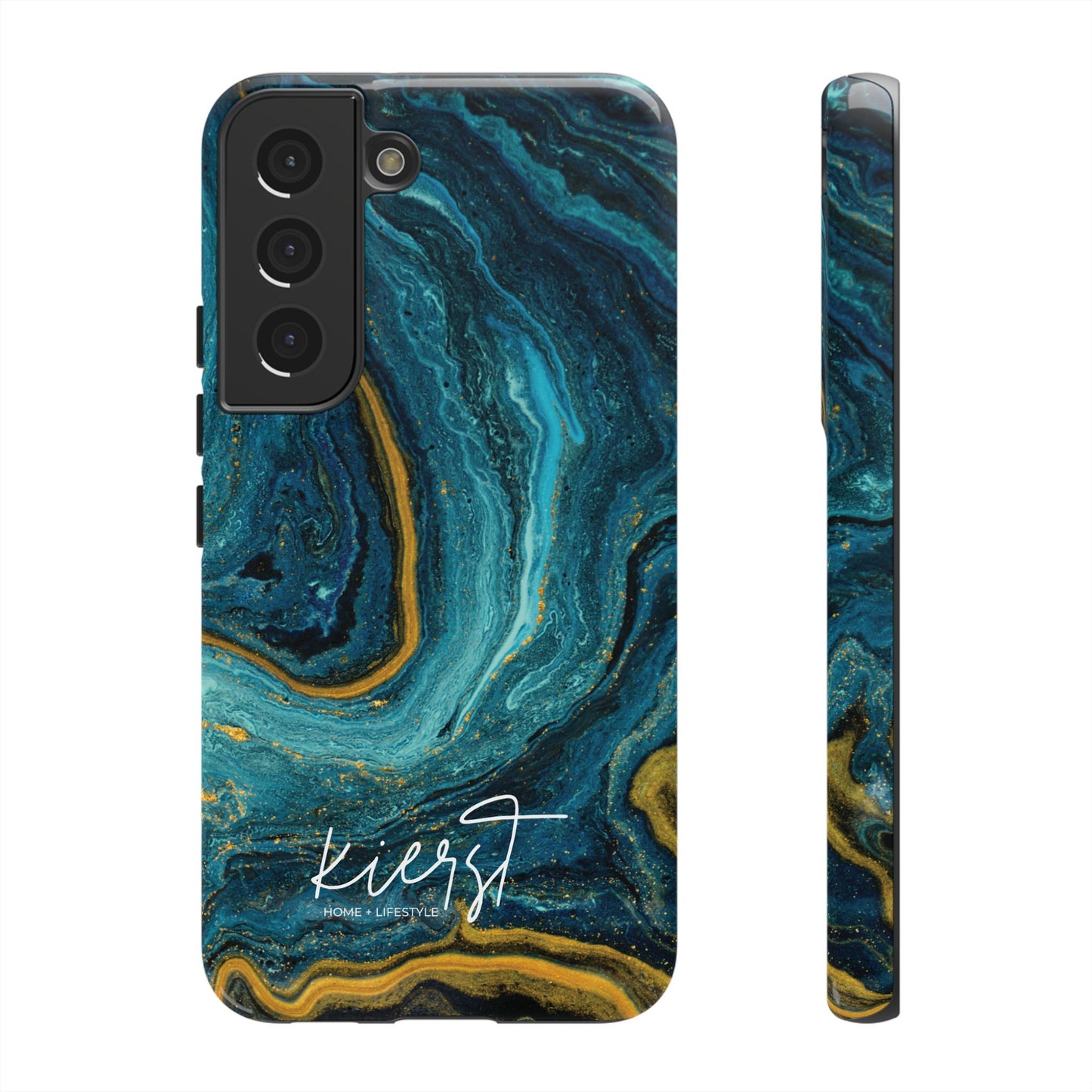 Gold & Teal Marble Samsung Galaxy Case | Swirled Depth Meets Everyday Edge