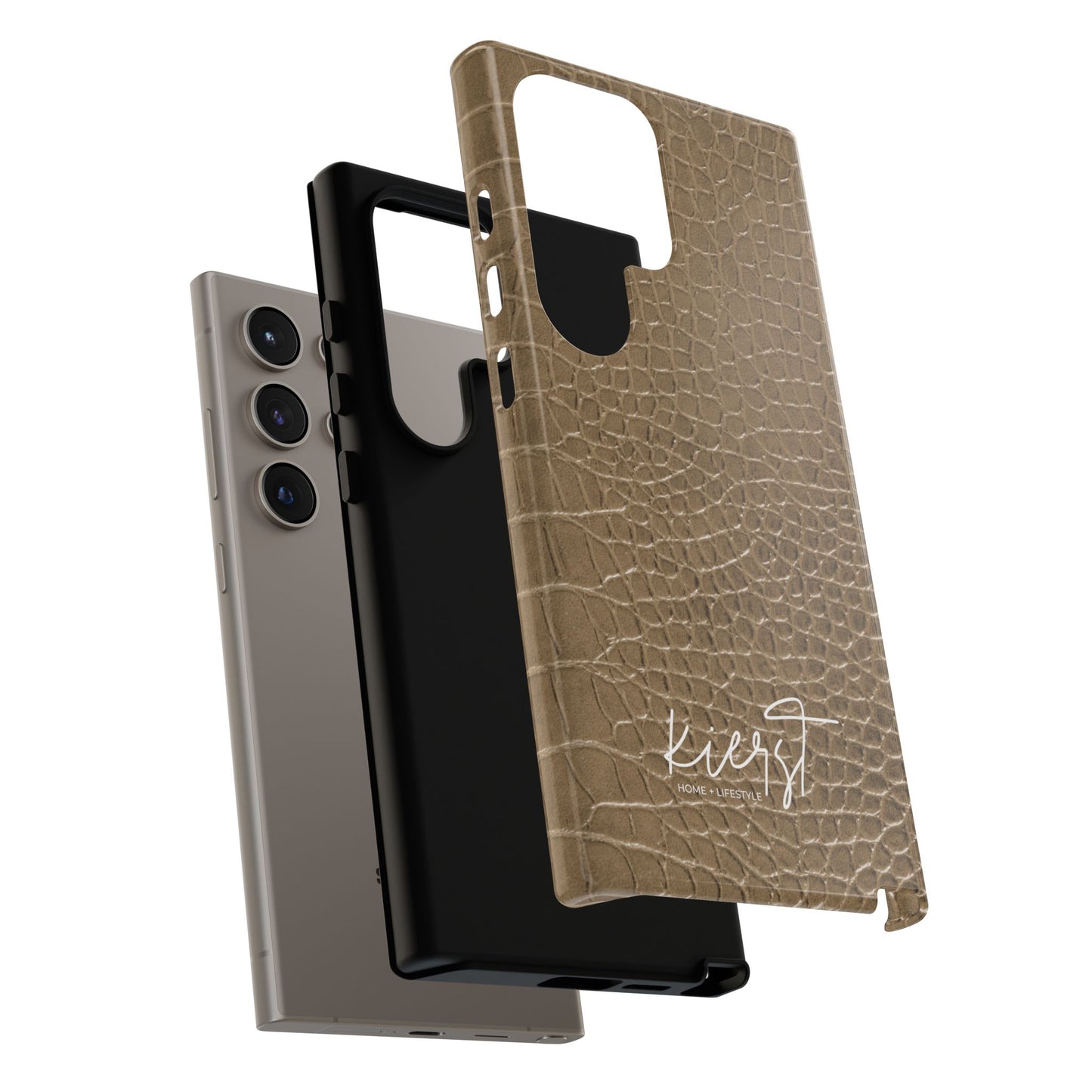 Tan Alligator Print Samsung Galaxy Phone Case | Subtle Statement, Everyday Style