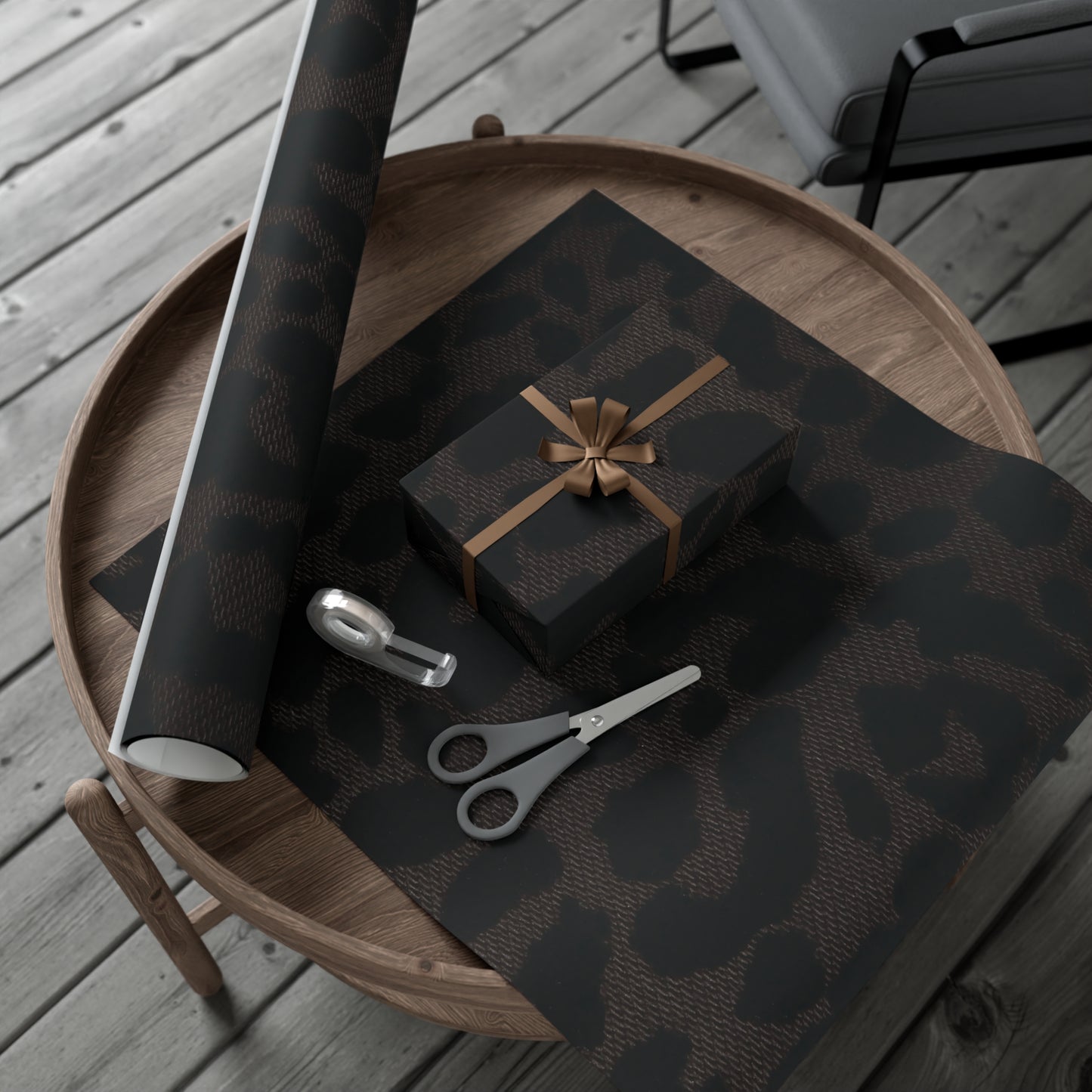Black Leopard Gift Wrapping Paper