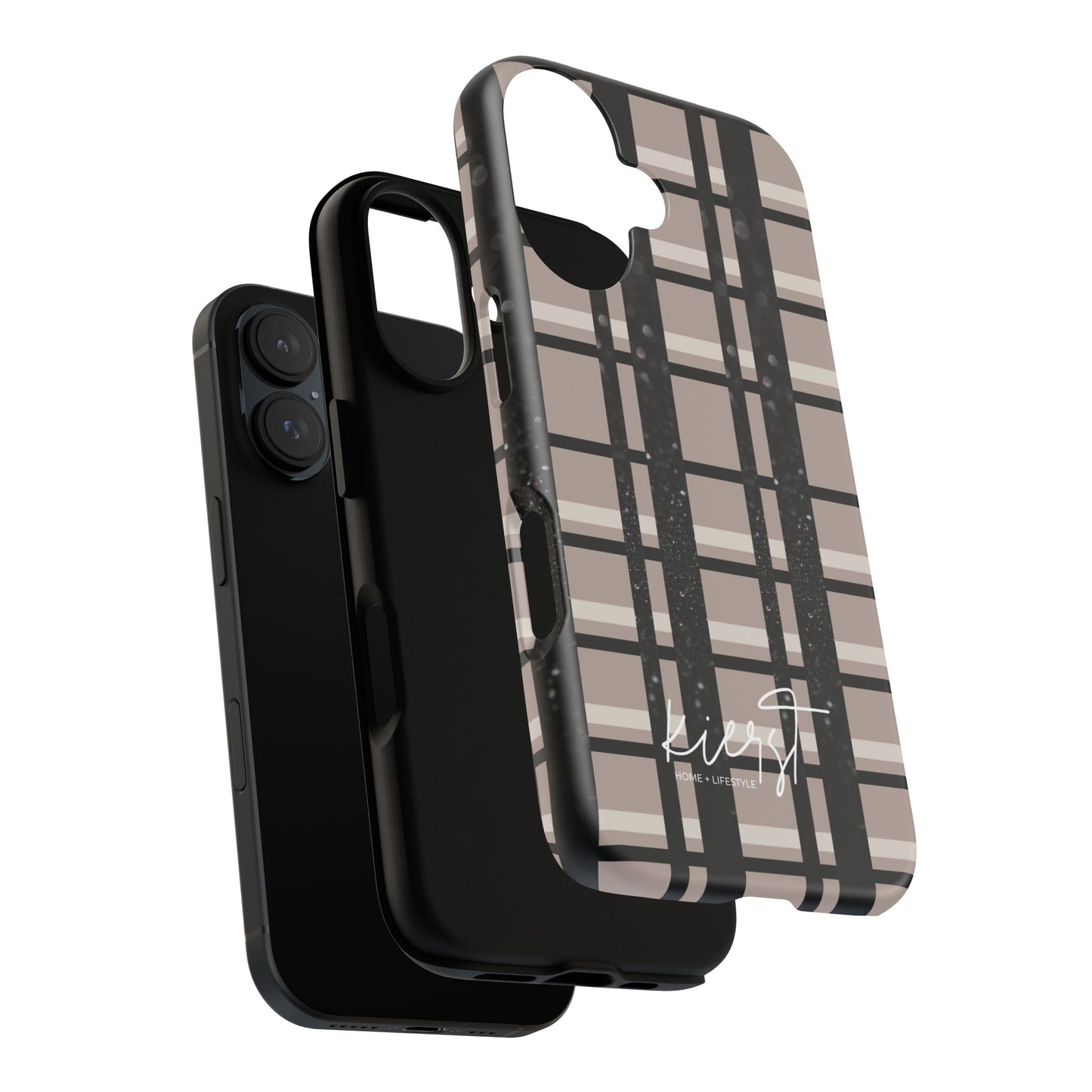 Elevated Neutrals Plaid iPhone Case | Classic Pattern, Modern Contrast