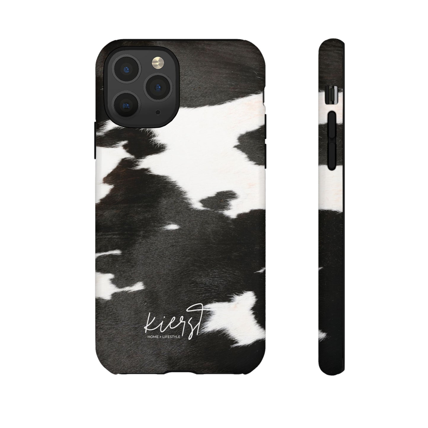 Black and White Cow Hide Print iPhone Case