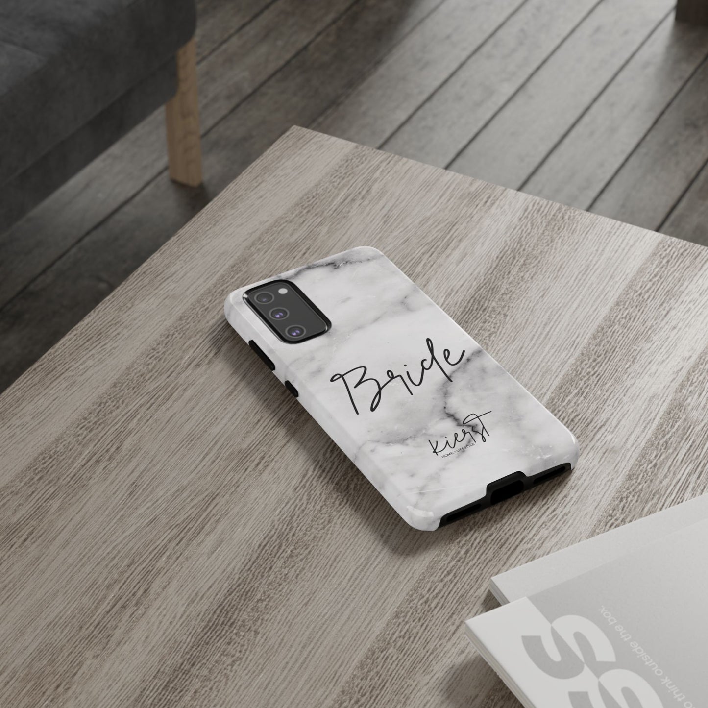 Bride Lived-In White and Grey Marble Samsung Galaxy Phone Case