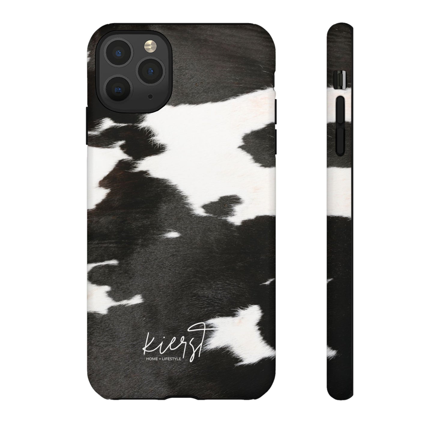 Black and White Cow Hide Print iPhone Case