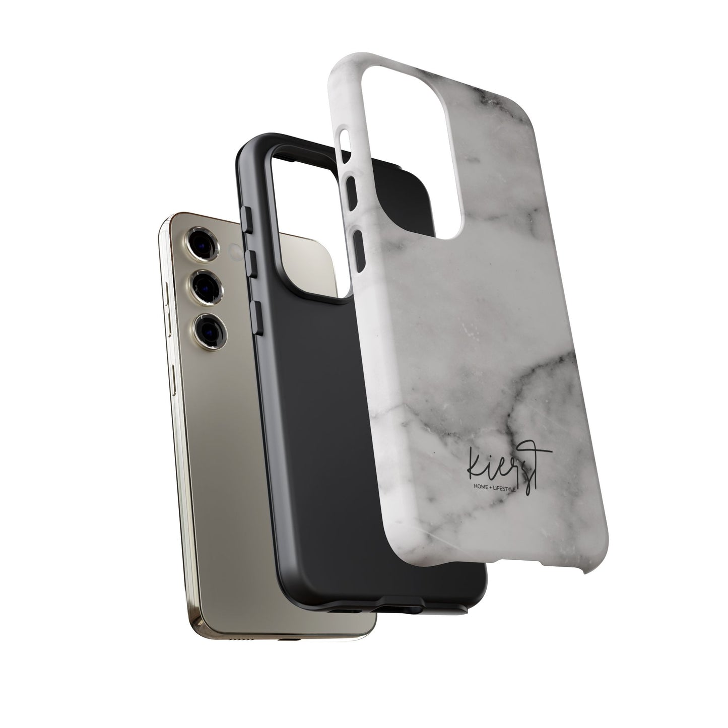 Lived-In White and Grey Marble Samsung Galaxy Case | Soft Strength, Redefined