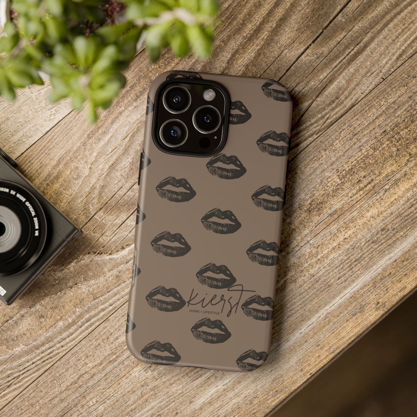 Black Lips and Mocha iPhone Case