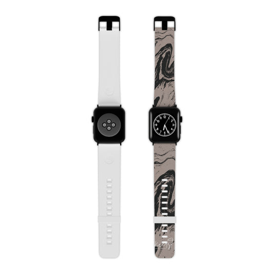 Taupe & Black Marble Apple Watch Band