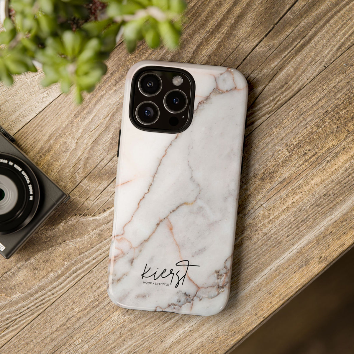 Warm White Marble iPhone Case