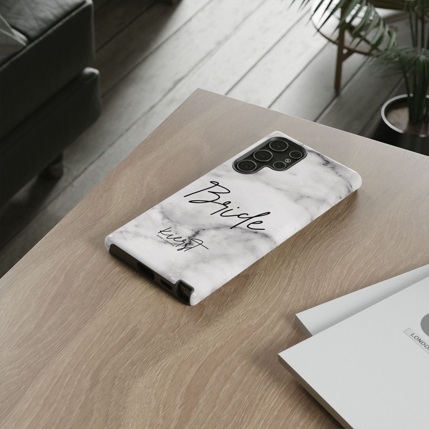 Bride Lived-In White and Grey Marble Samsung Galaxy Phone Case