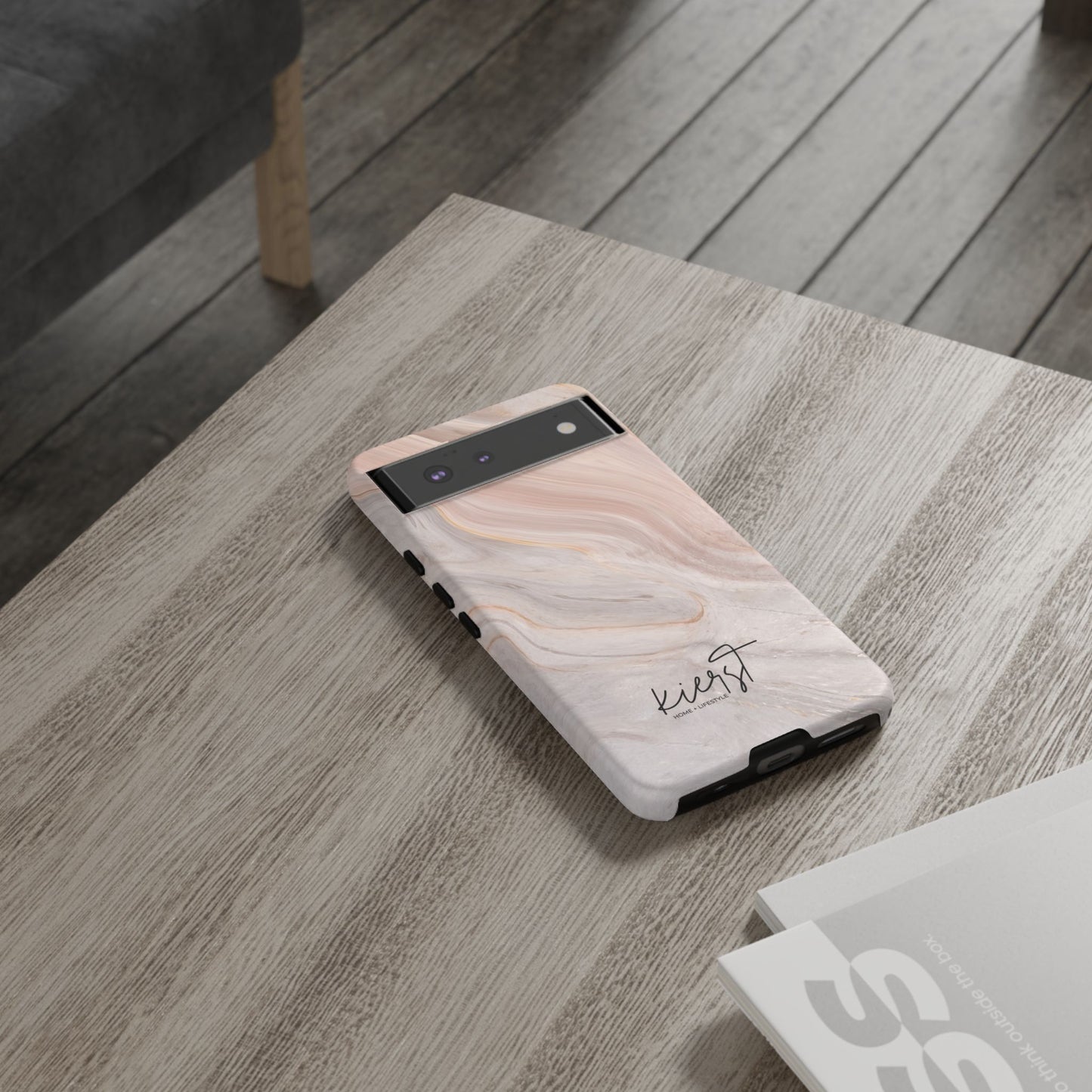 Blush Swirl Marble Google Pixel Phone Case | Soft Movement Meets Curated Luxury