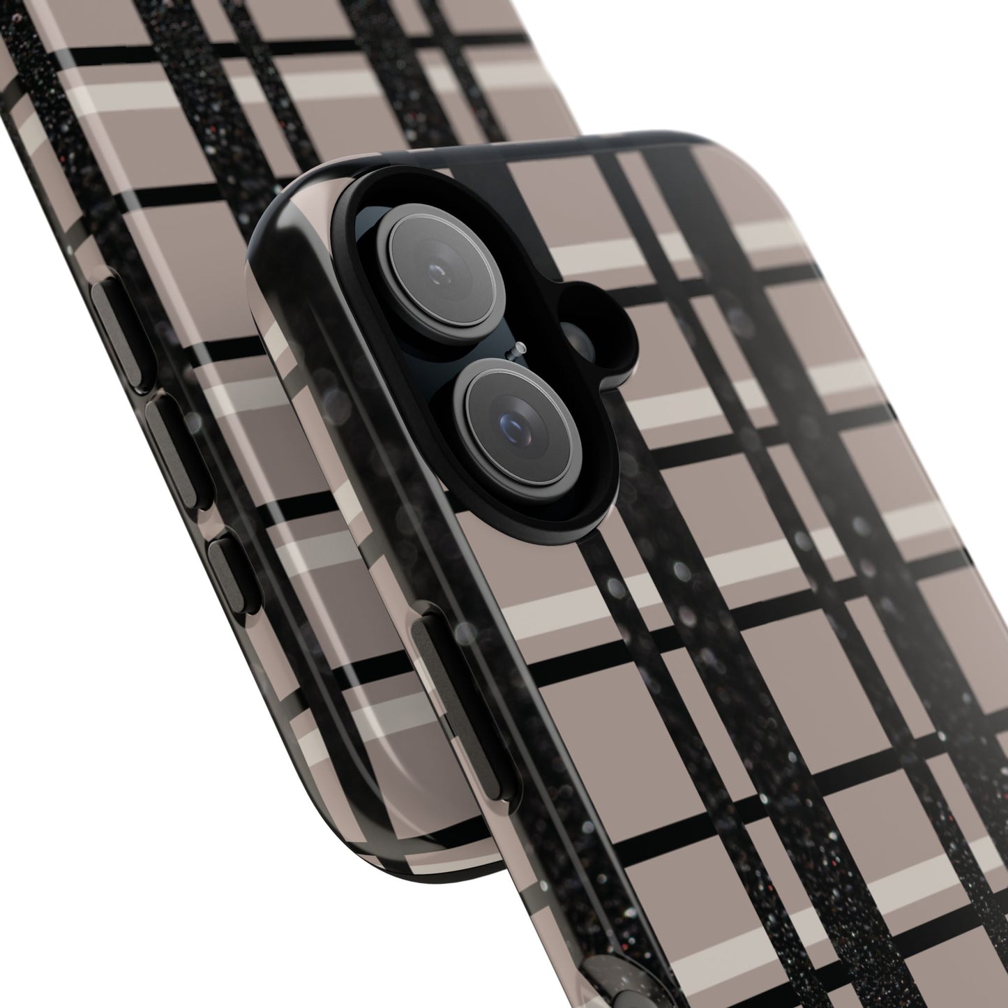 Elevated Neutrals Plaid iPhone Case | Classic Pattern, Modern Contrast