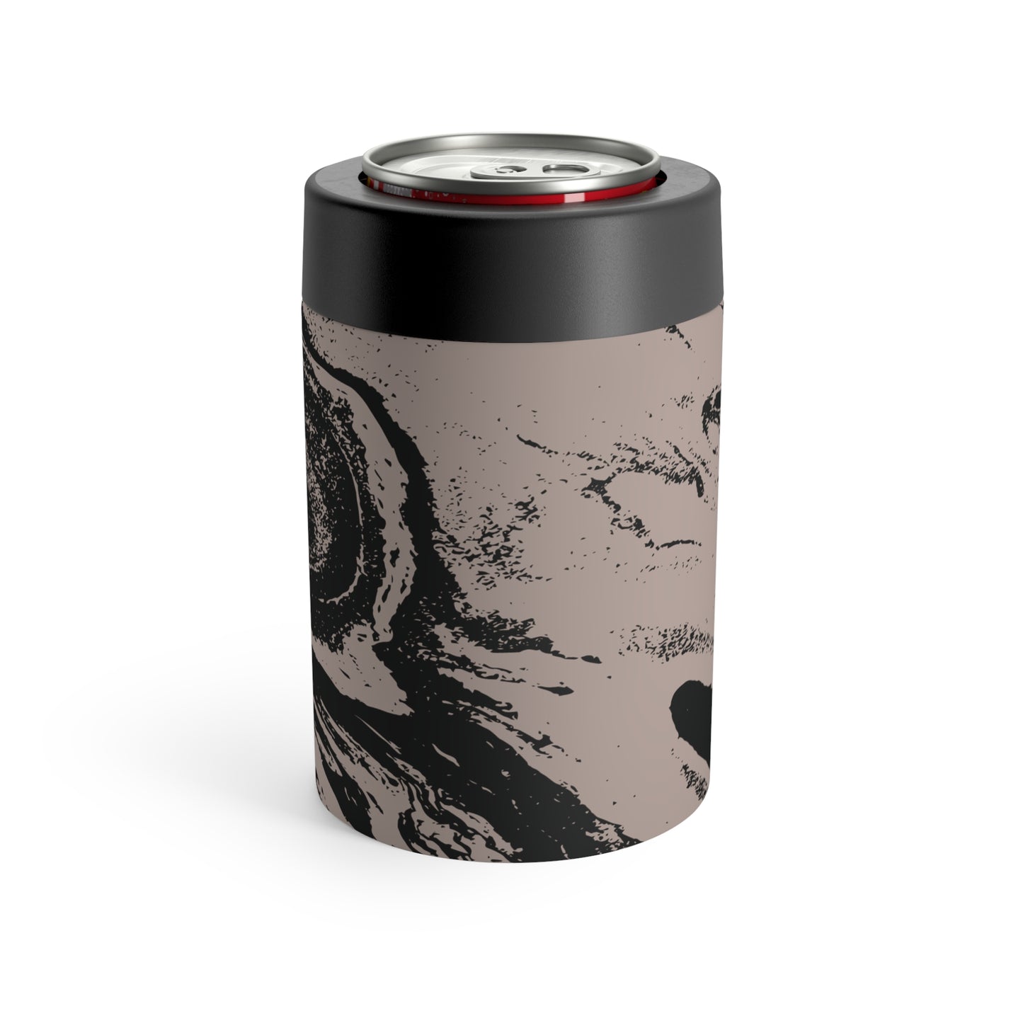 Taupe and Black Marble Can Holder