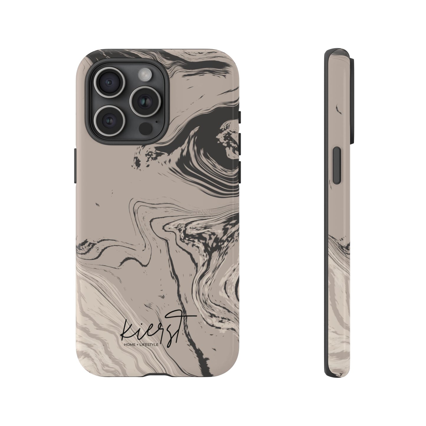 Cream, Grey, and Taupe Marble iPhone Case | A Bold Neutral Grounded in Softness