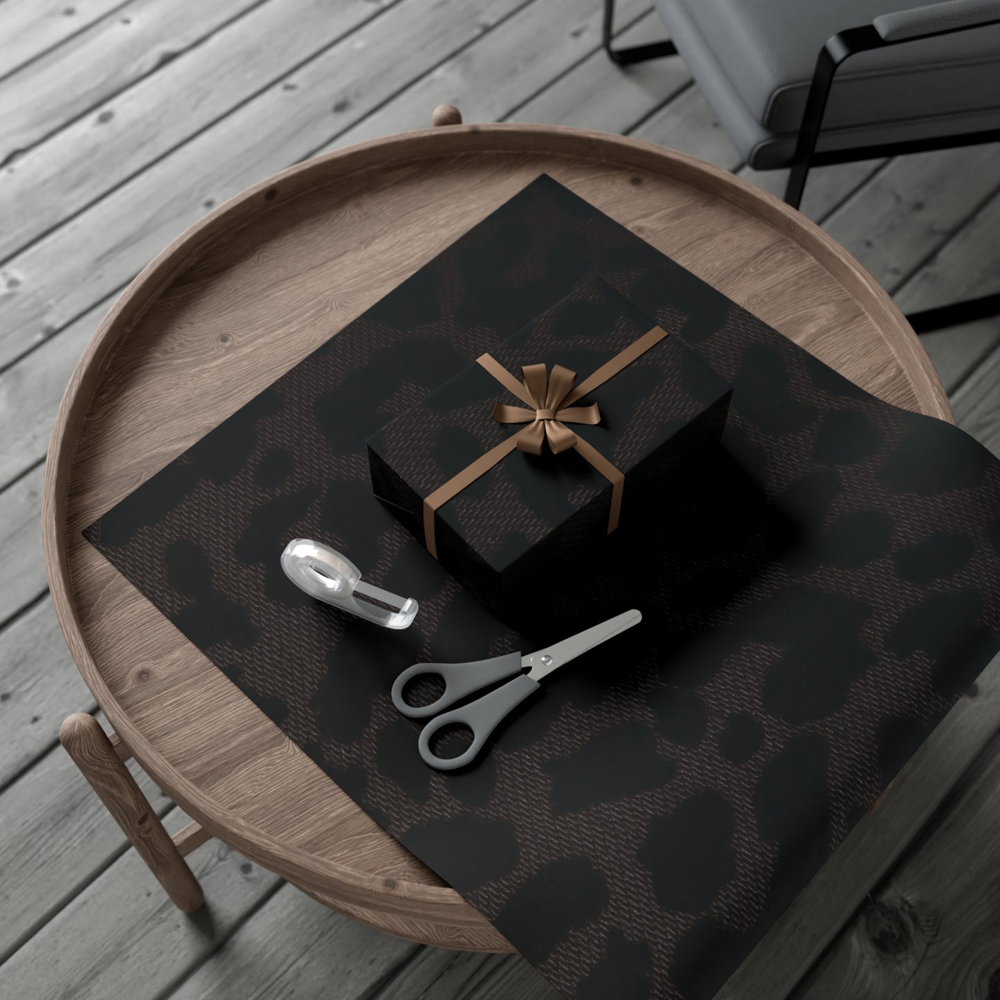 Black Leopard Gift Wrapping Paper