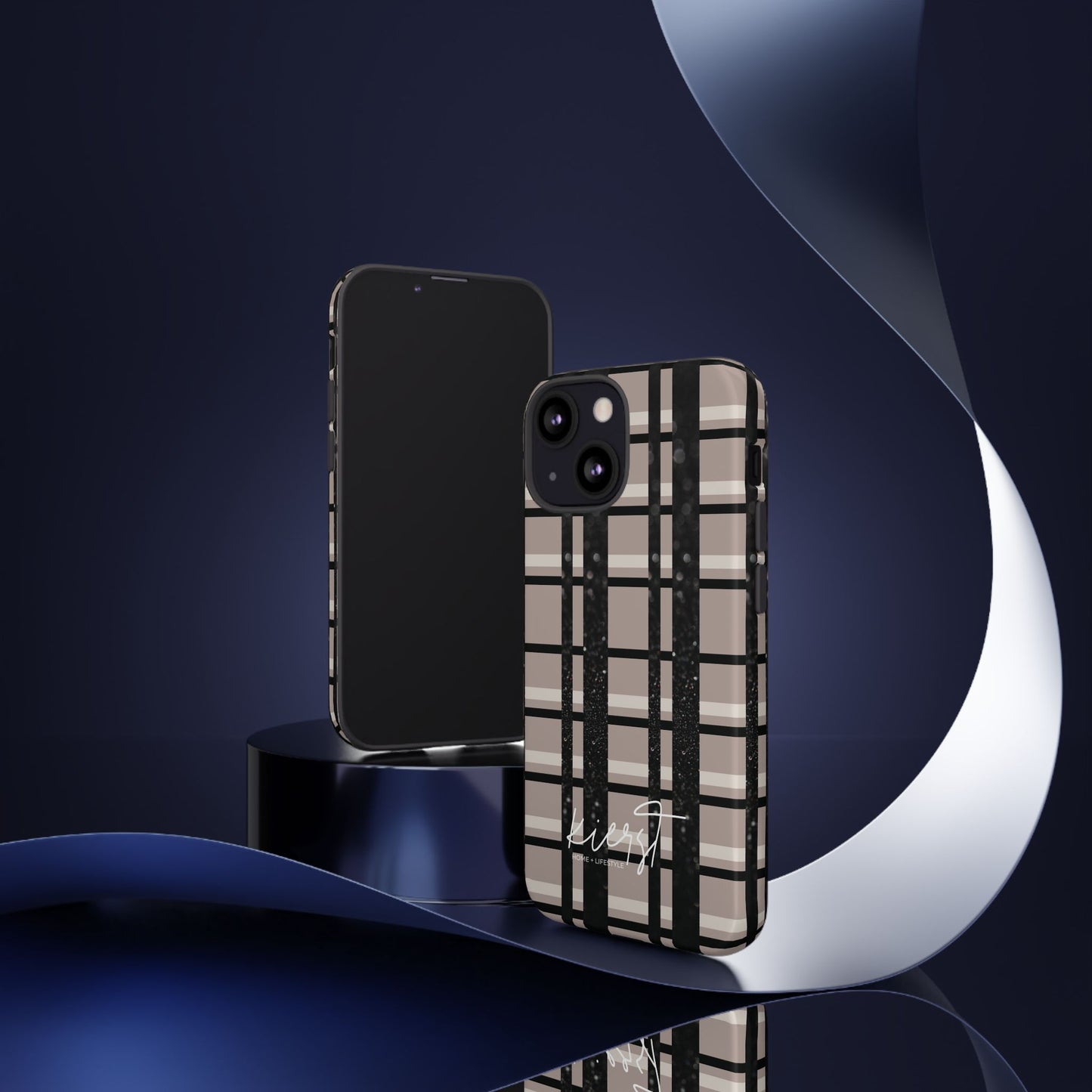 Elevated Neutrals Plaid iPhone Case | Classic Pattern, Modern Contrast
