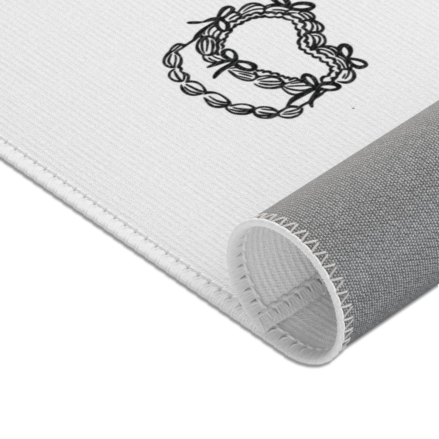 Edge of Romance Area Rug – Landscape Grey Collage Design