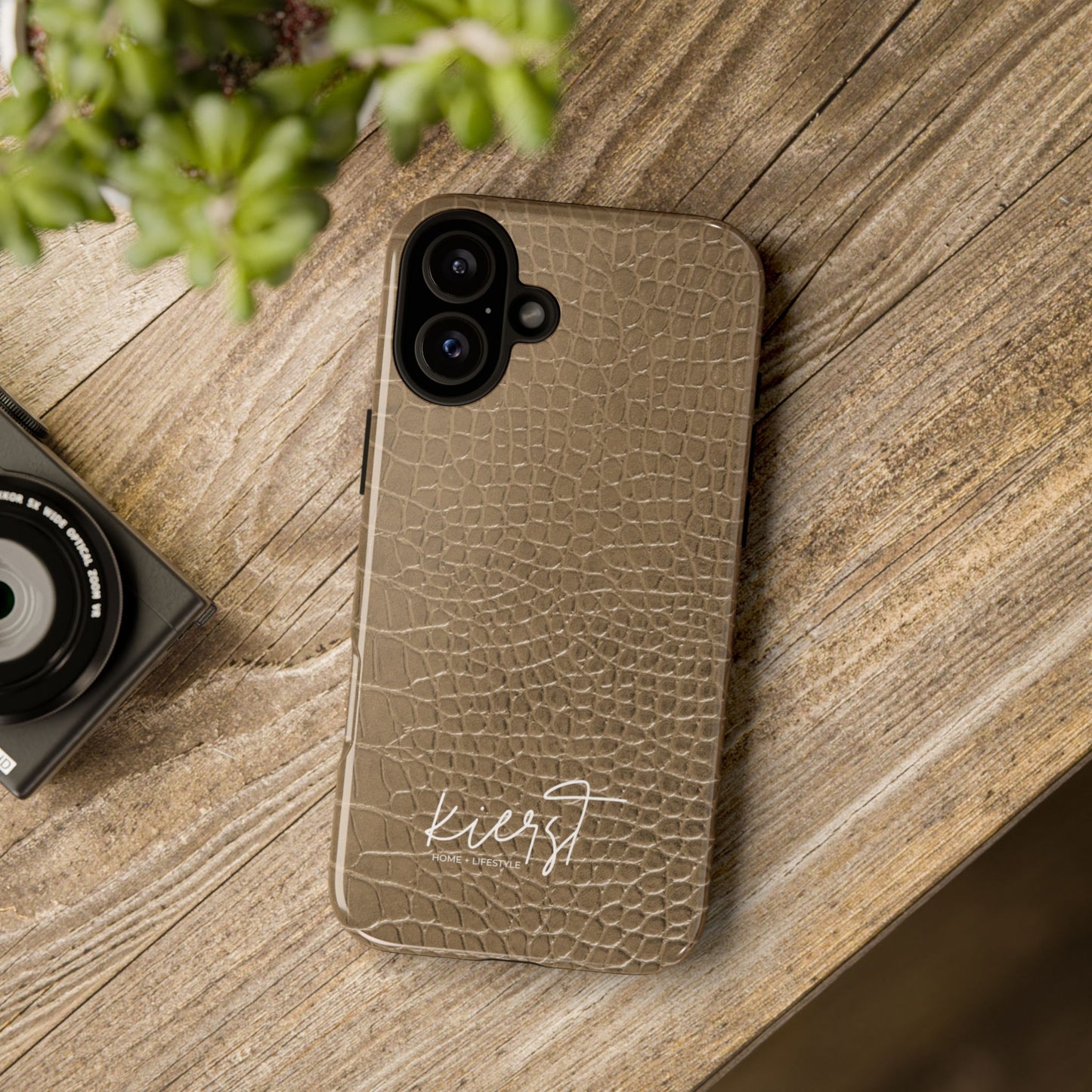 Tan Alligator Print iPhone Case | Elevated texture meets everyday ease