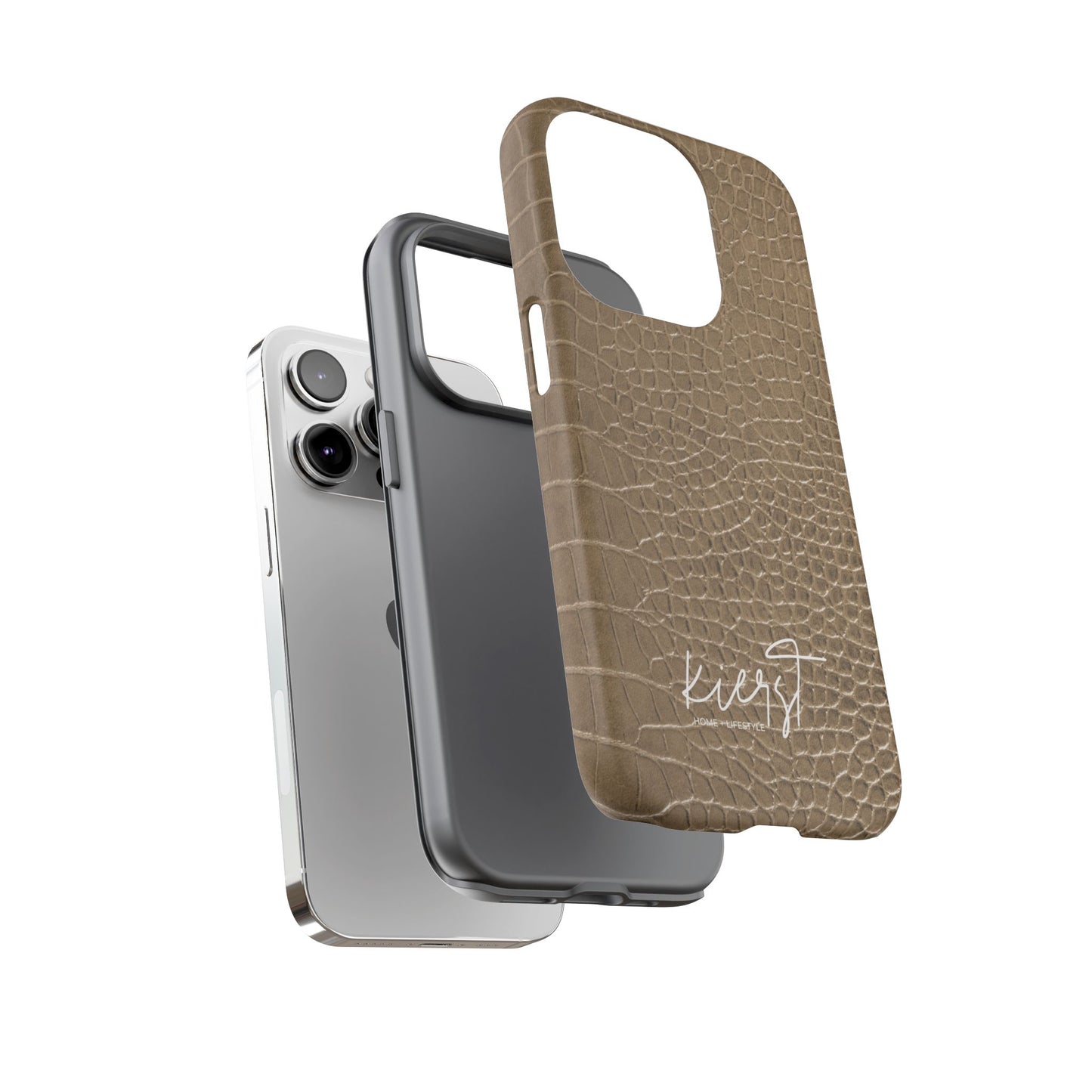 Tan Alligator Print iPhone Case | Elevated texture meets everyday ease