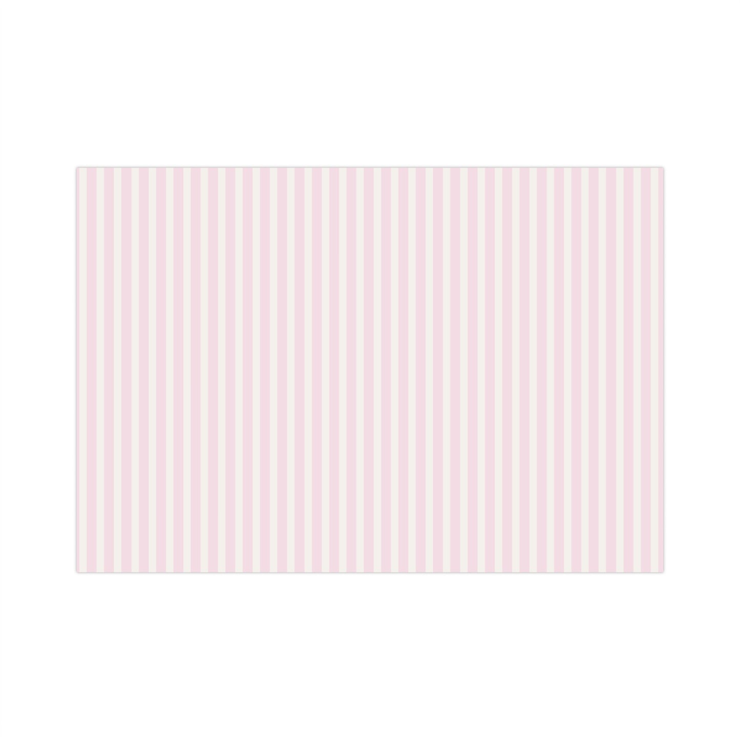 kierst Signature Pink and Cream Striped Wrapping Paper