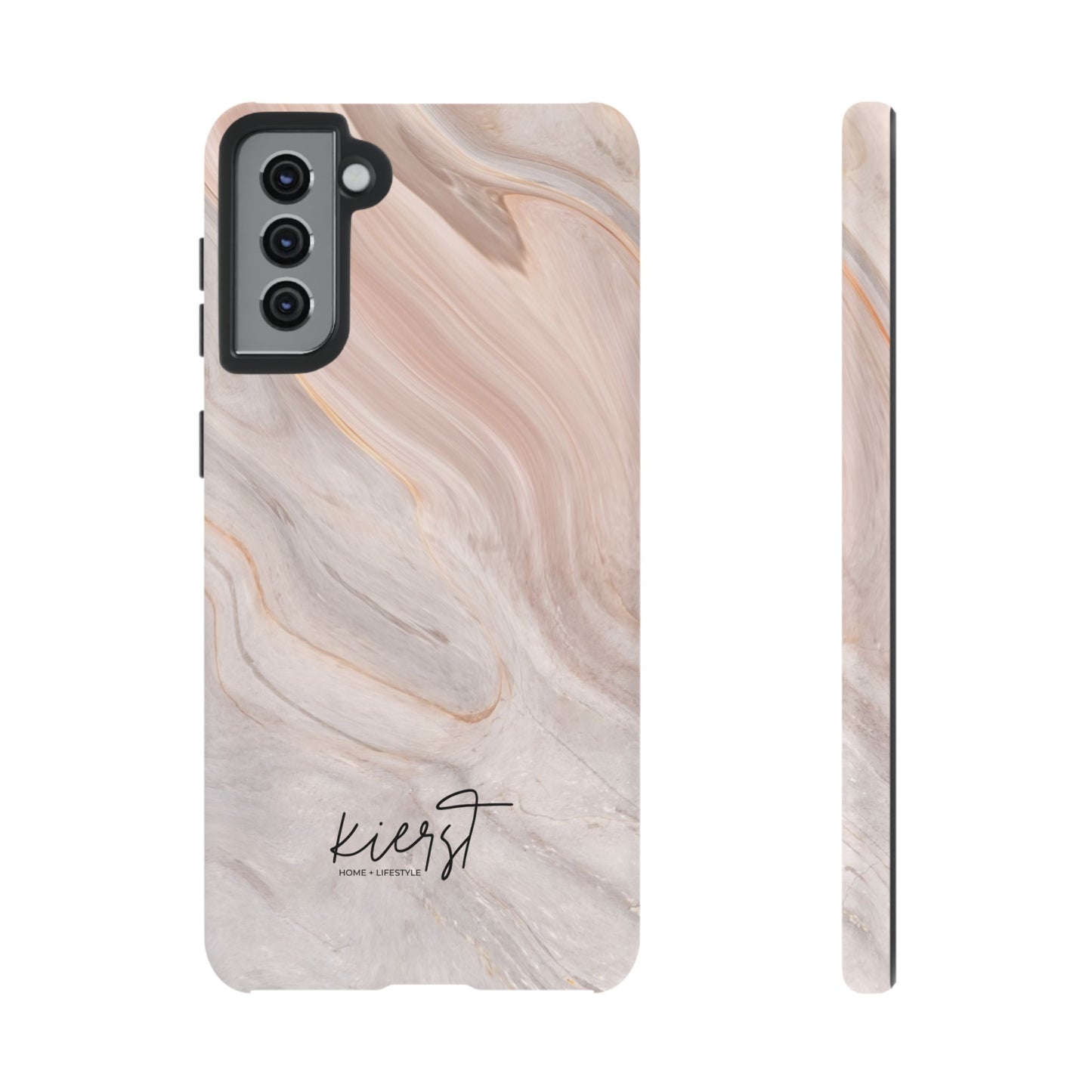 Blush Swirl Marble Samsung Galaxy Phone Case | Subtle Design, Timeless Tone