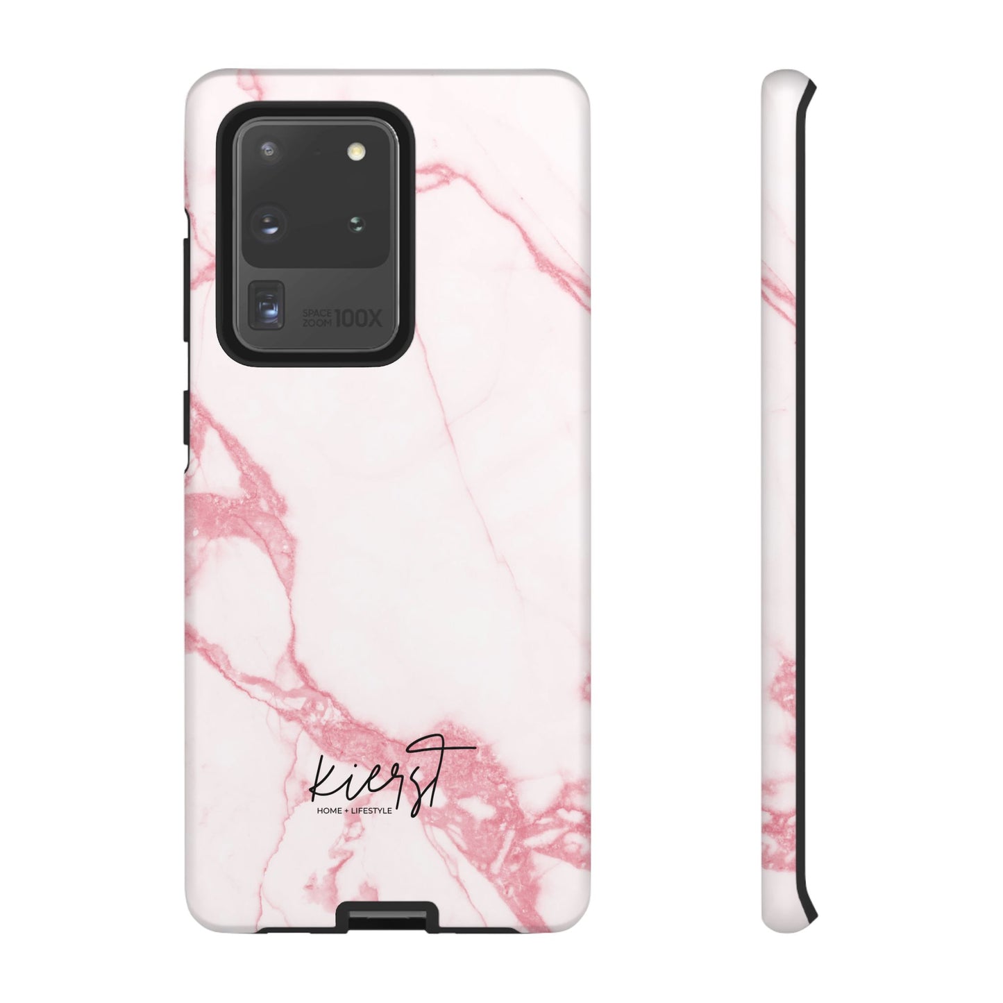 Pink & White Marble Samsung Galaxy Phone Case | Feminine, Polished, and Quietly Bold