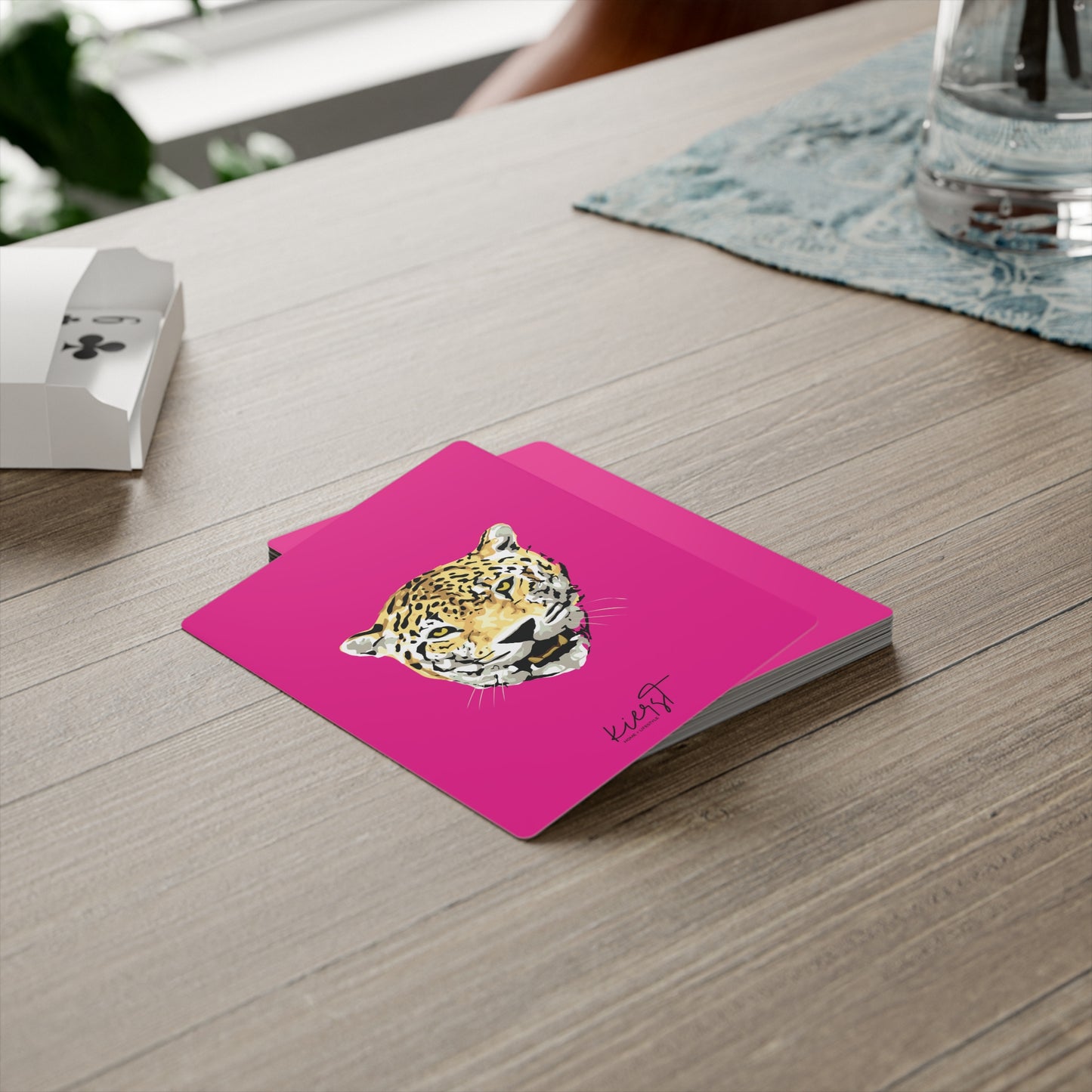 Limited Edition Leopard Head Poker Playing Cards – Signature Hot Pink Deck