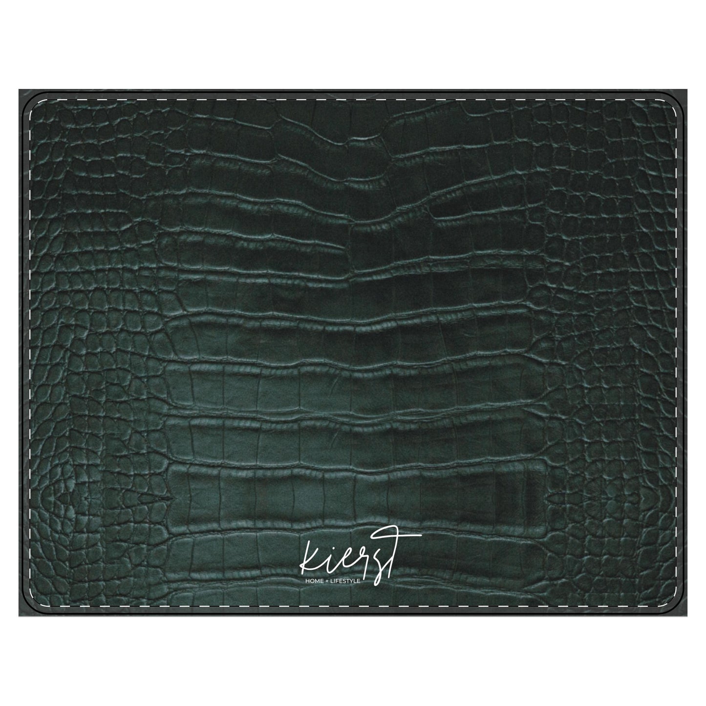 Emerald Crocodile Luxurious PU Leather Mouse Mat