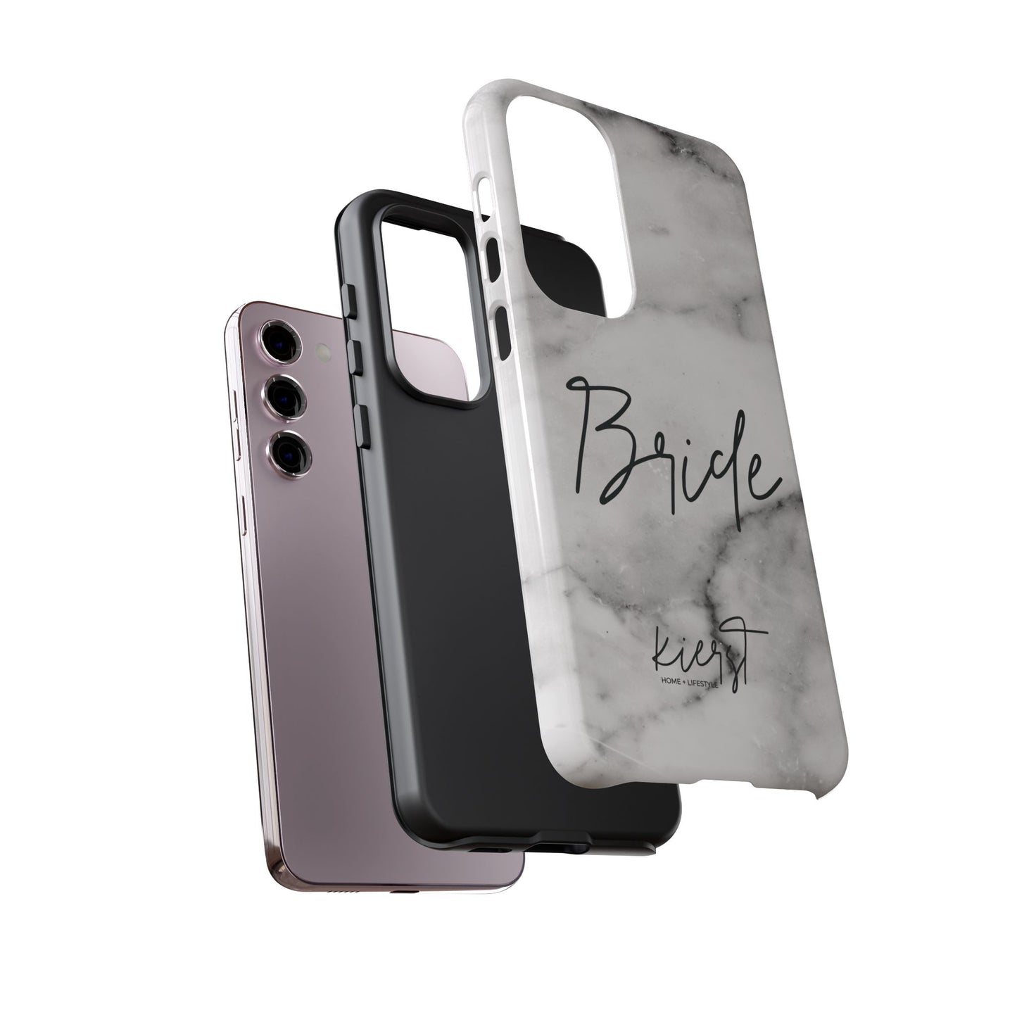 Bride Lived-In White and Grey Marble Samsung Galaxy Phone Case